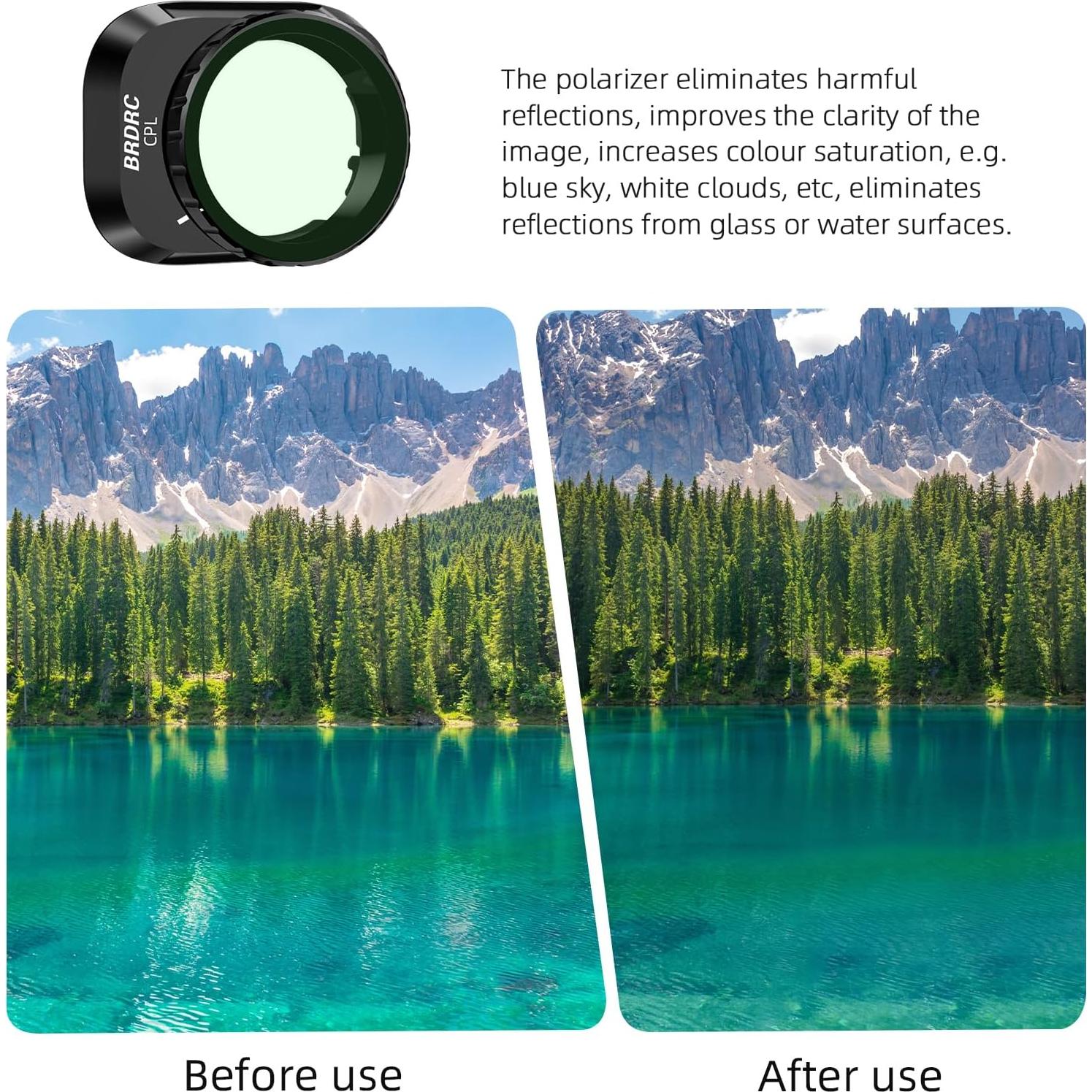 Juego de Filtros BRDRC para DJI Mini 4 Pro - 6 Paquete CPL y ND