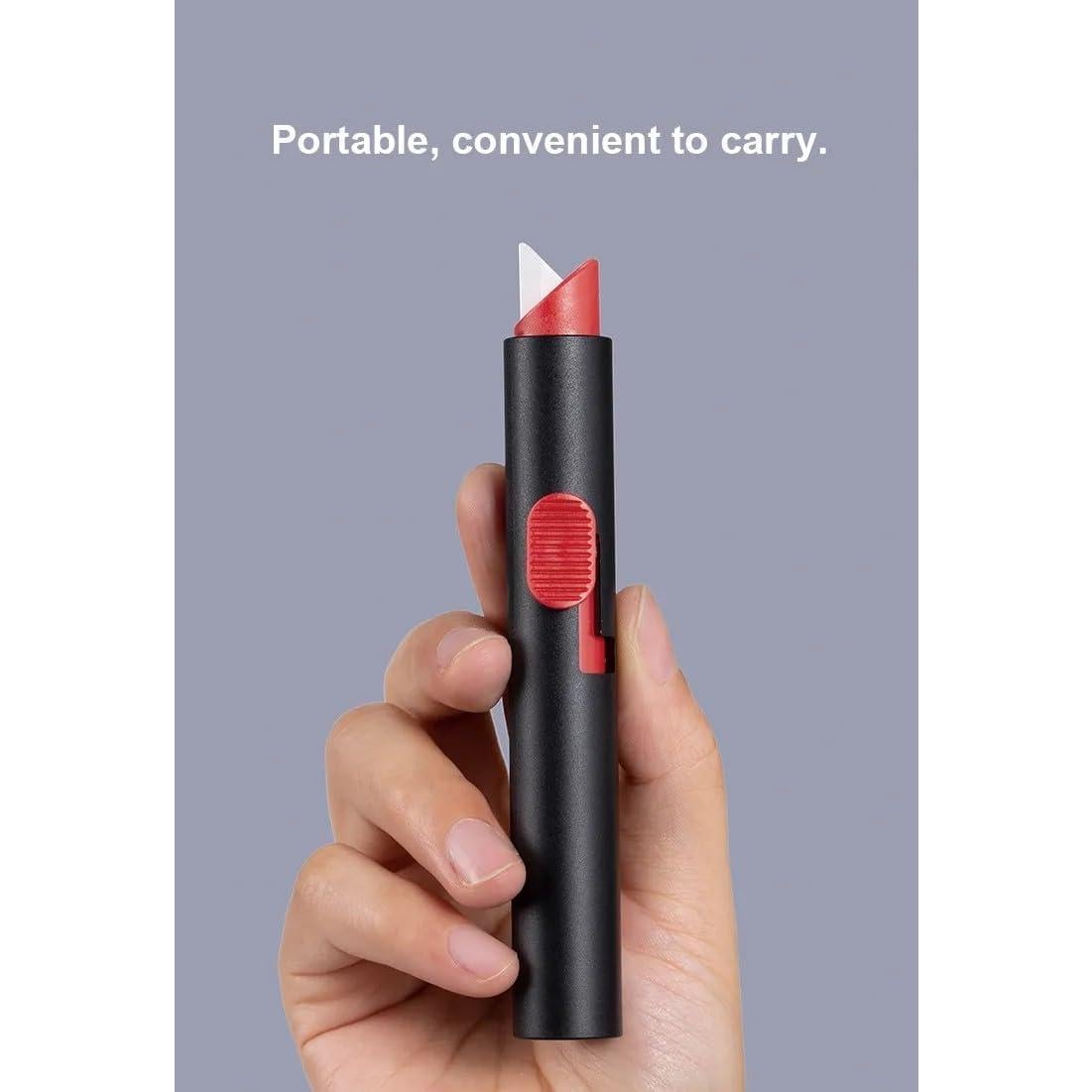 Cortador Utilitario Retráctil Veltec VC90 Cerámico Negro