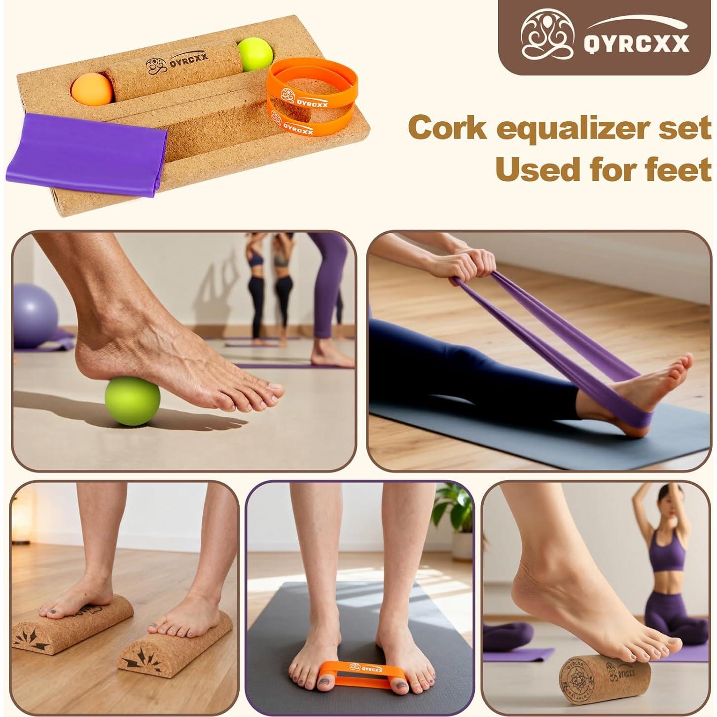 Tabla de Equilibrio de Corcho QYRCXX 35cm - Fortalecedor de Pies