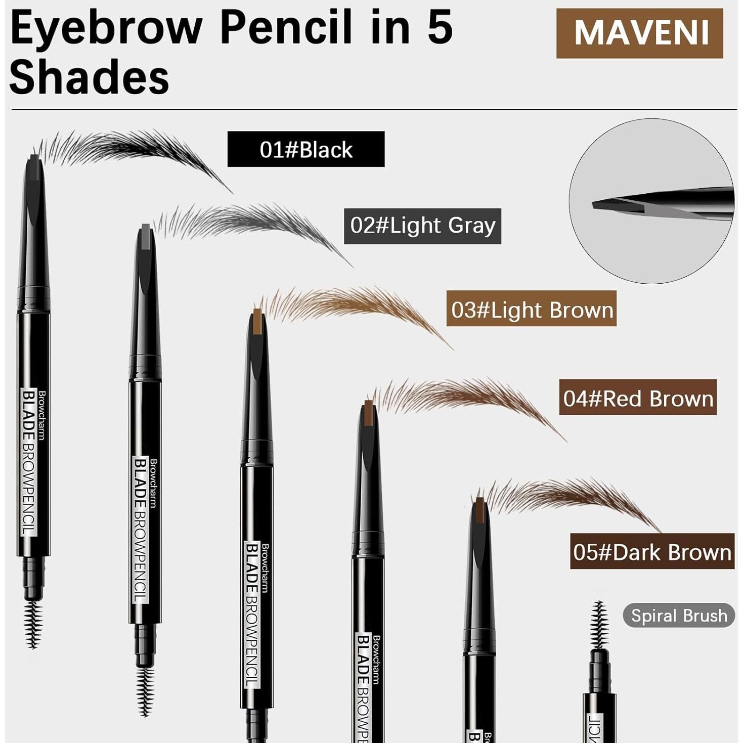 Lápiz de Cejas Microblading MAVENI Doble Extremo 0.1mm