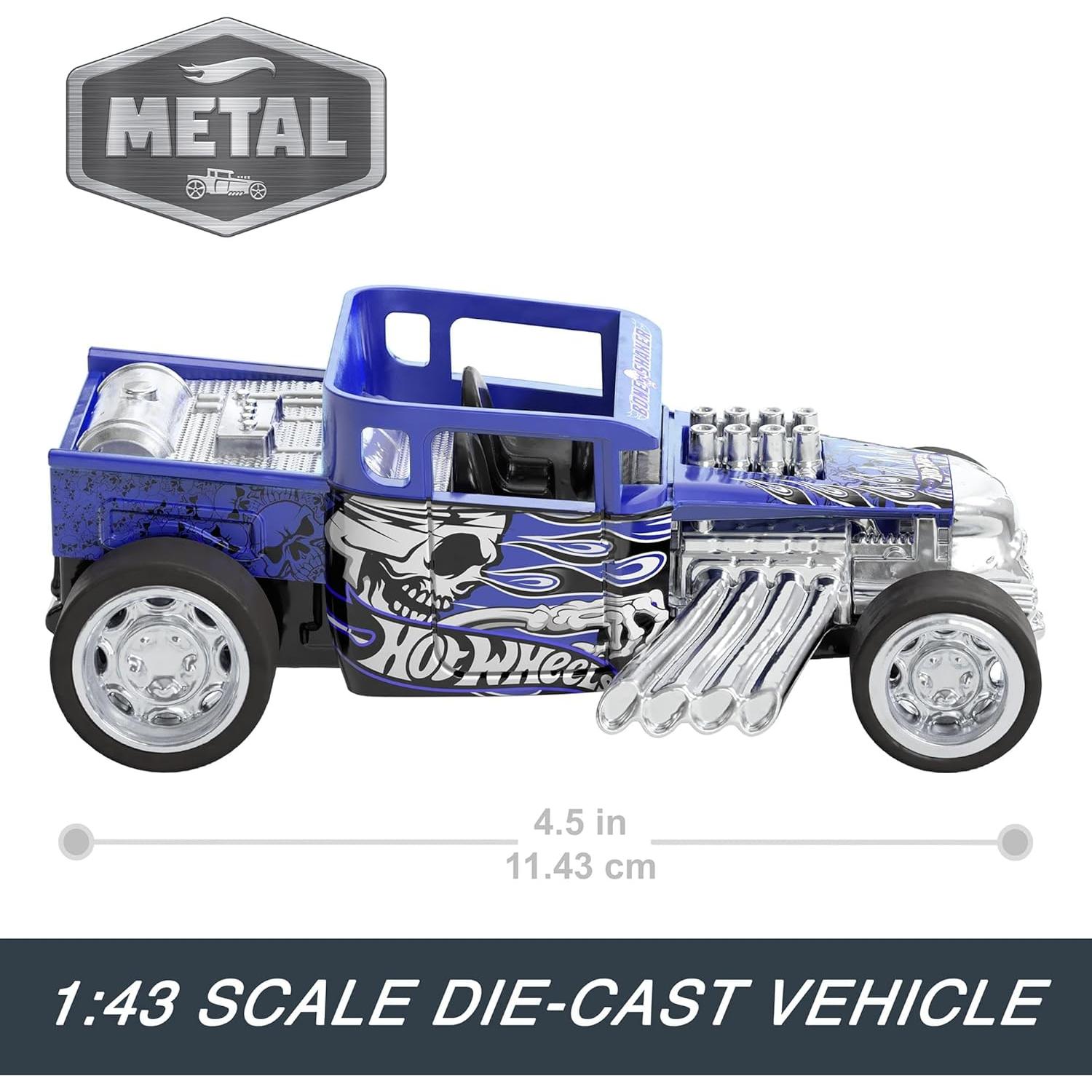 Hot Wheels Vehículo Retrofricción 1:43 con Motor Rolomatic