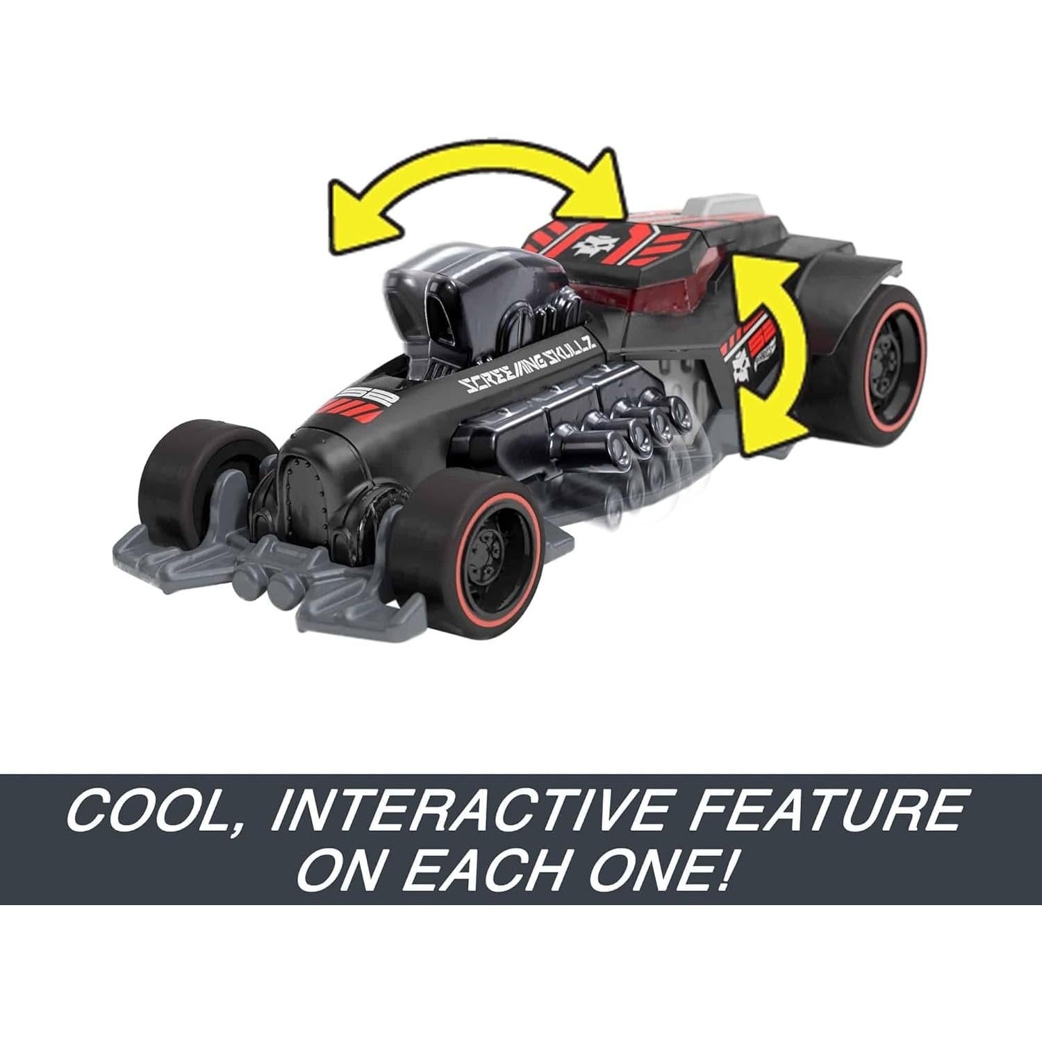 Hot Wheels Vehículo Retrofricción 1:43 con Motor Rolomatic