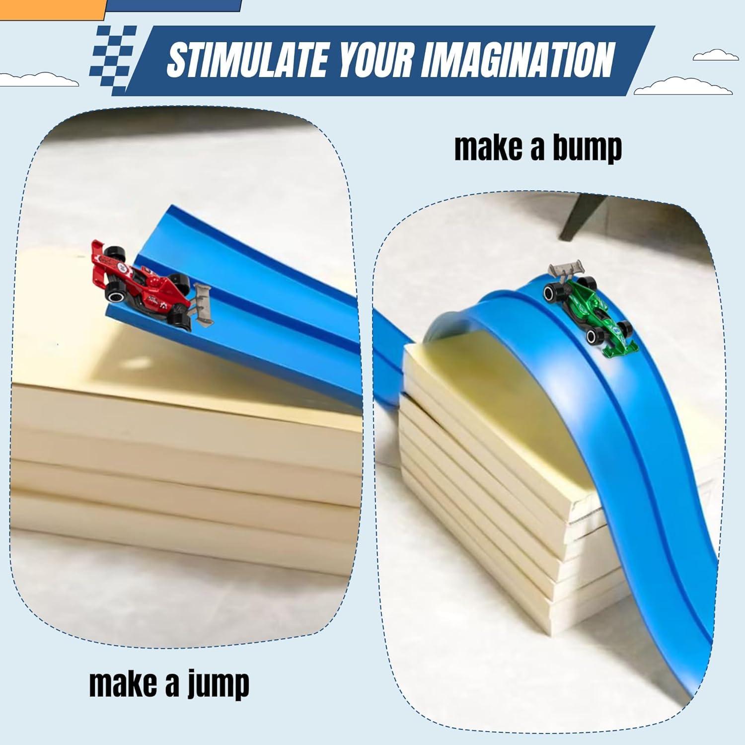 Juego de Pista de Carreras Flexible VERSRH 4.88m Azul