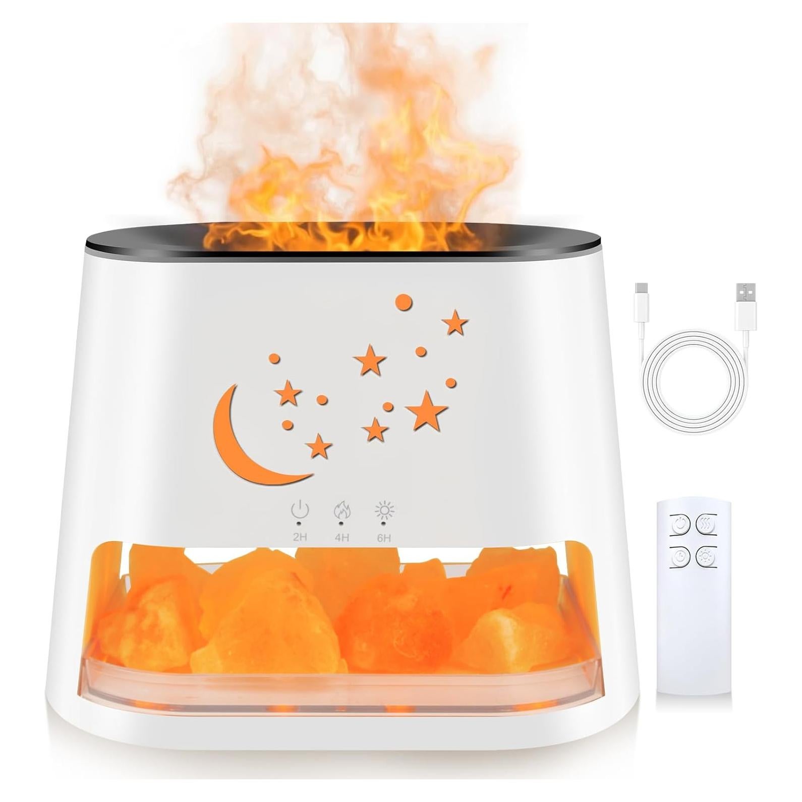 Difusor de Aceite Esencial HEEYCEM 260ml con Lámpara de Sal