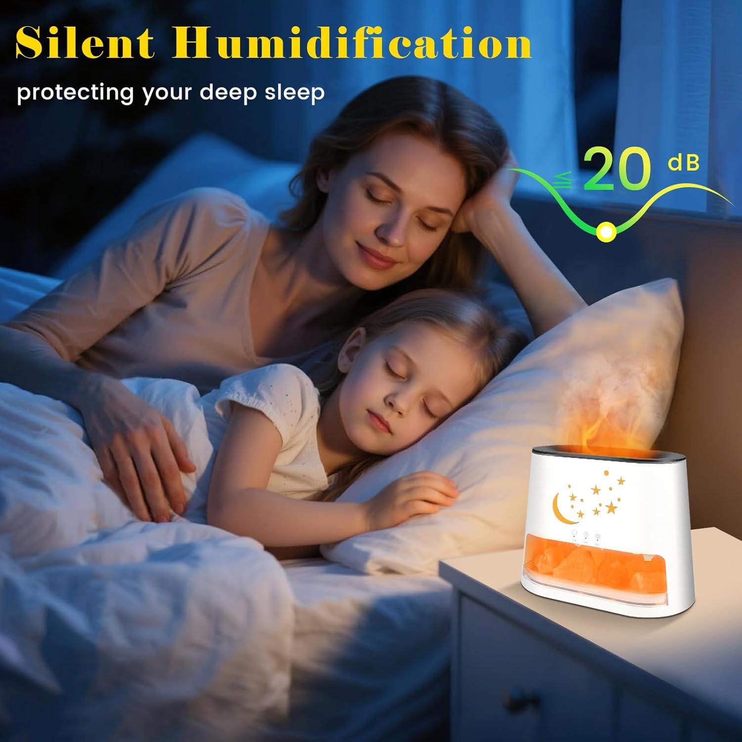 Difusor de Aceite Esencial HEEYCEM 260ml con Lámpara de Sal