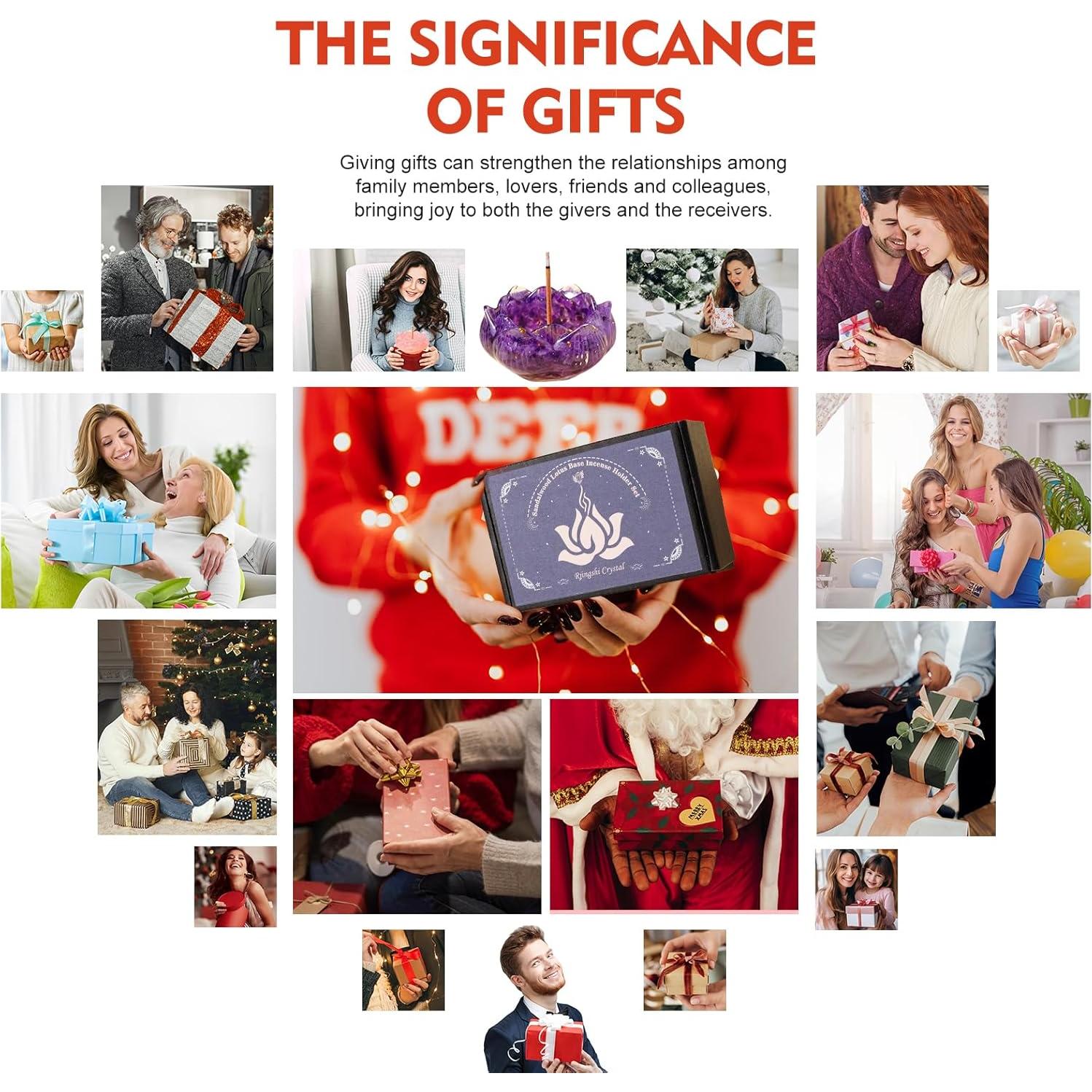 Set Horno de Incienso de Loto de Cristal RJINGSHI 15 Piezas