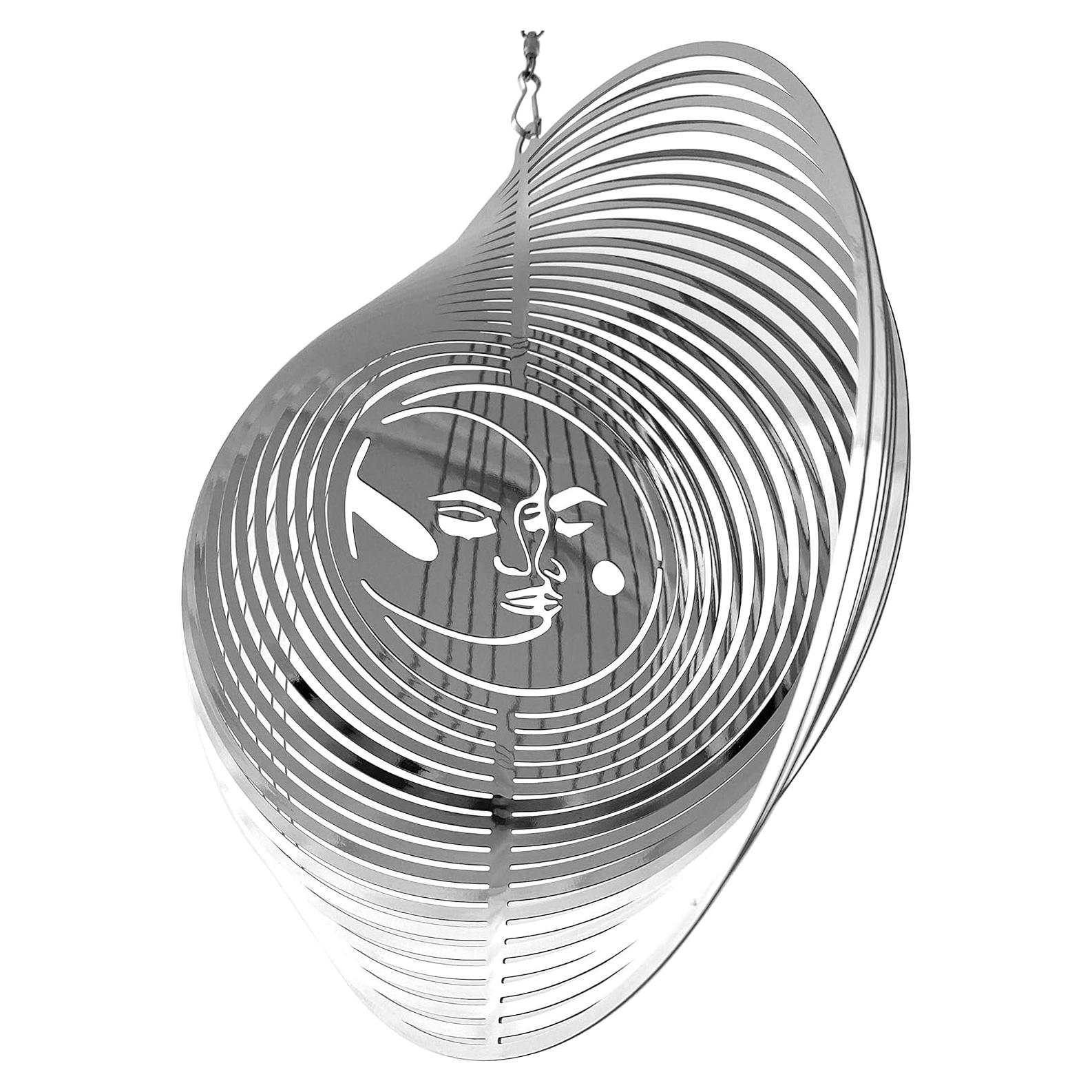 Girador de Viento Metal Belleza y el Viento 3D Sol y Luna