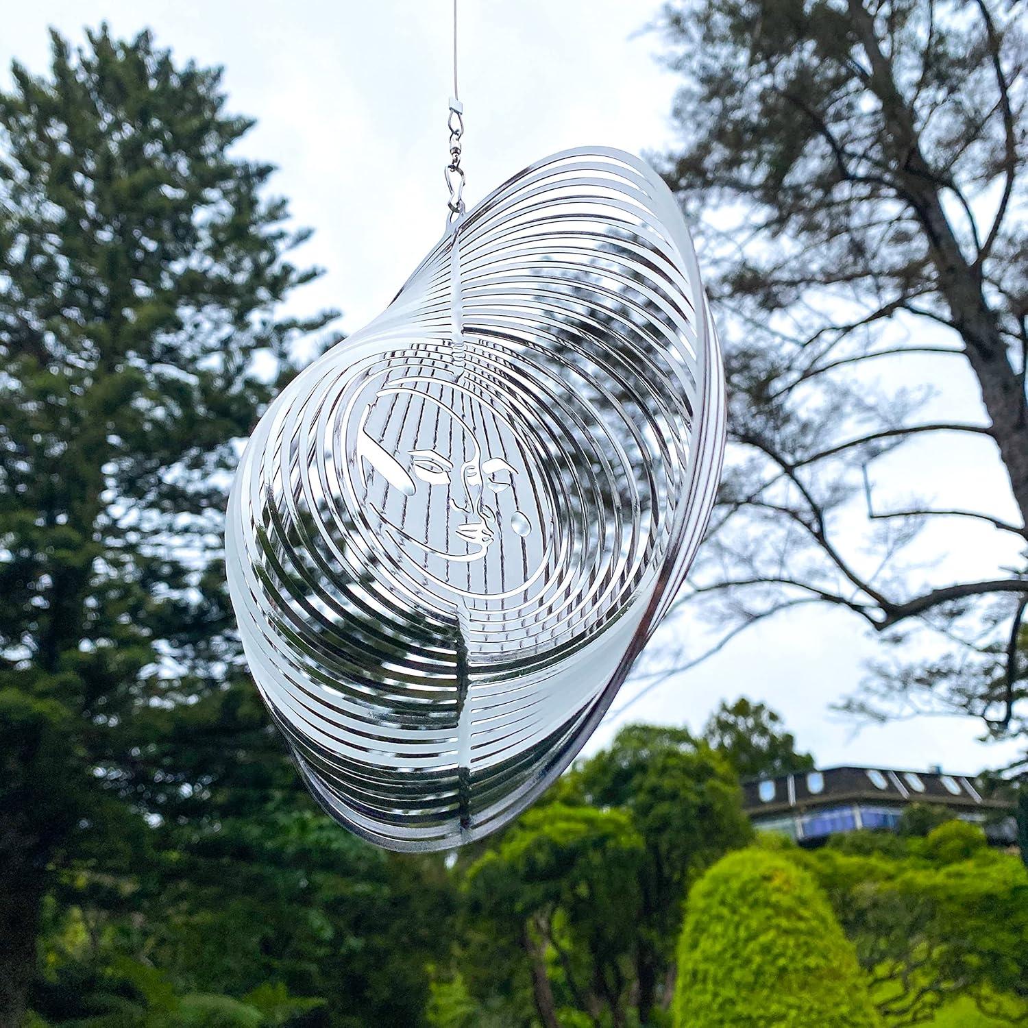 Girador de Viento Metal Belleza y el Viento 3D Sol y Luna