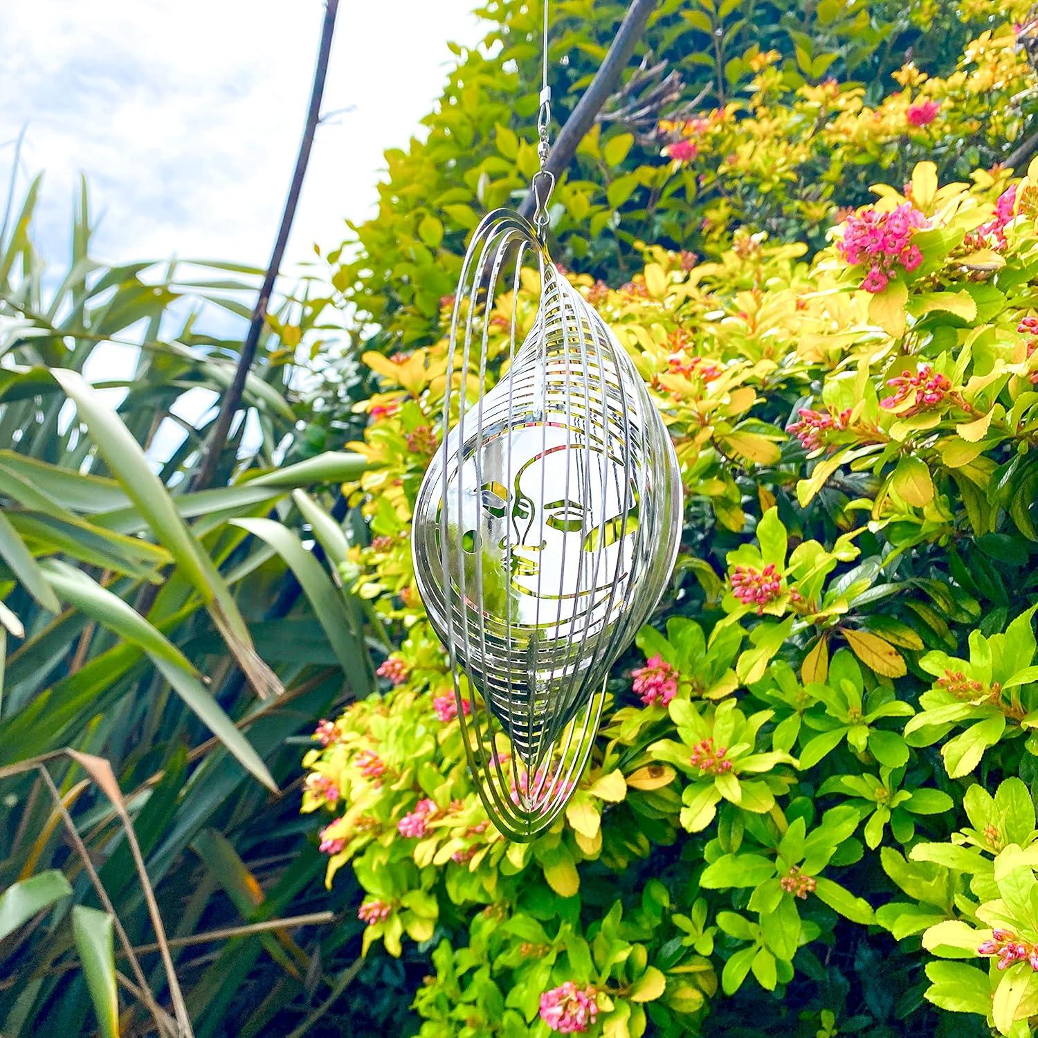 Girador de Viento Metal Belleza y el Viento 3D Sol y Luna