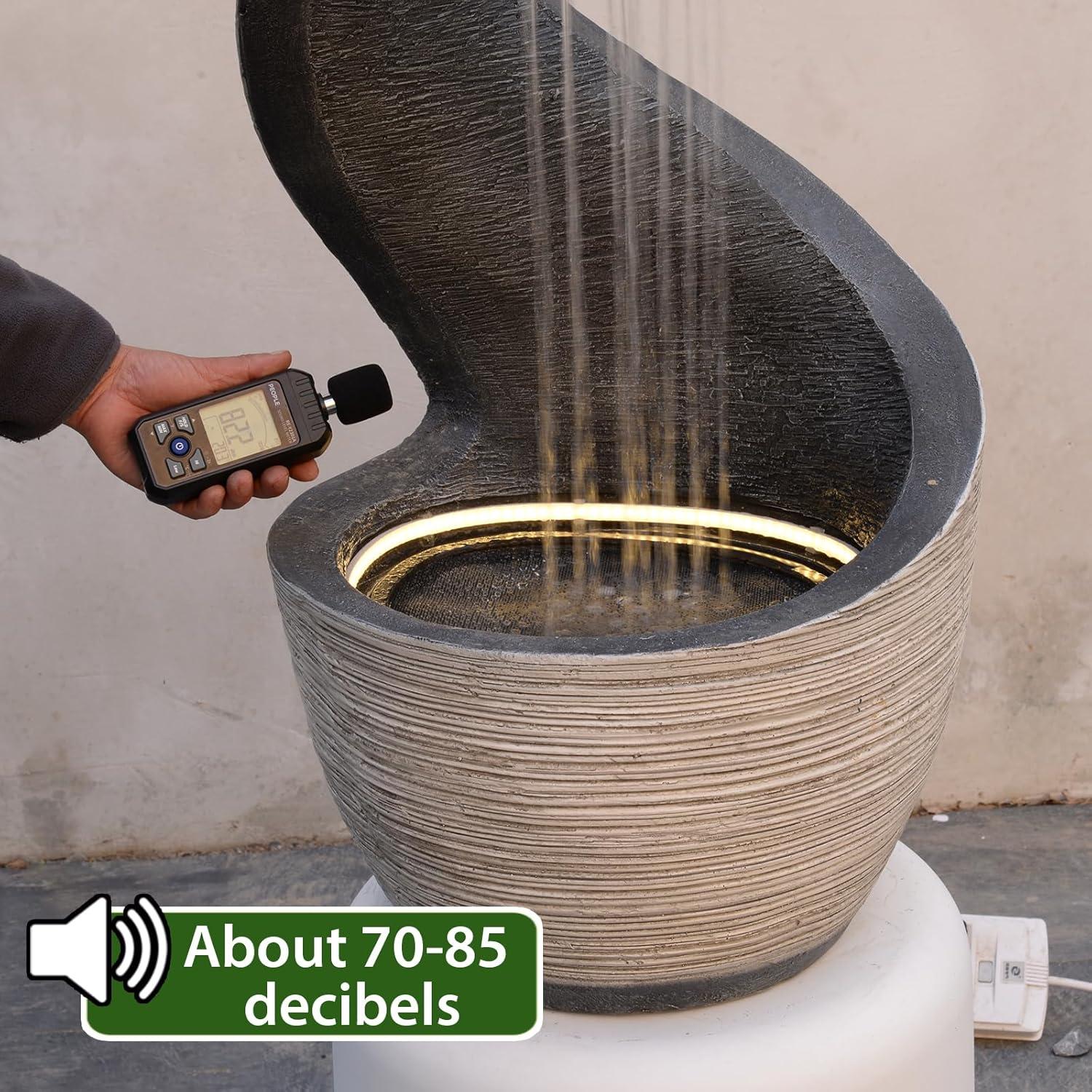 Fuente de Agua de Jardín Sunlinua 96.3 cm Beige Resina