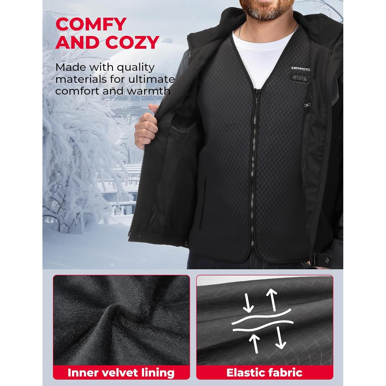 Chaleco Térmico KEMIMOTO para Hombres con Batería 10000mAh