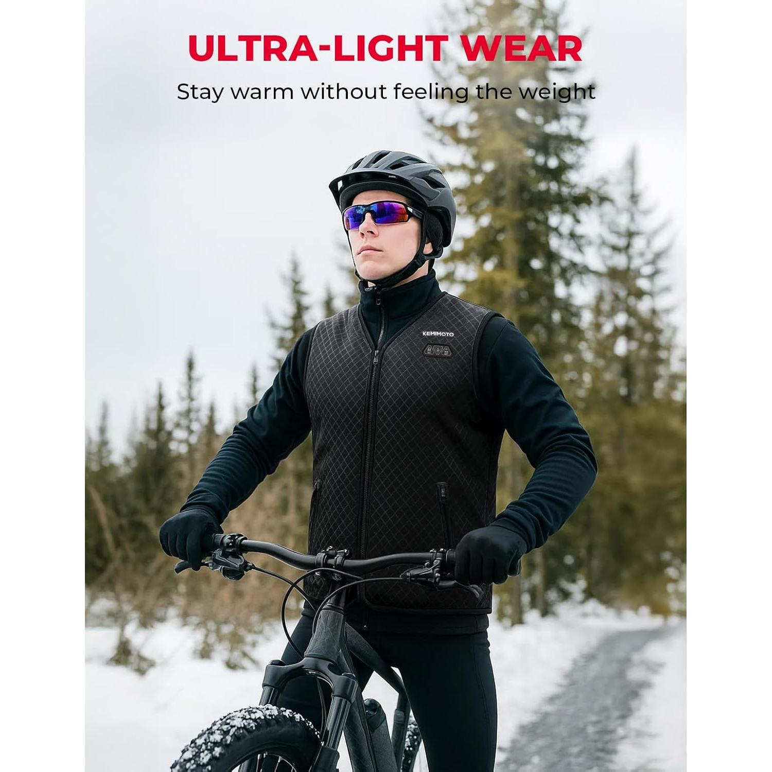 Chaleco Térmico KEMIMOTO para Hombres con Batería 10000mAh