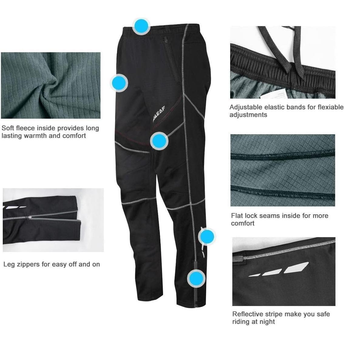 Pantalones de Ciclismo de Invierno Baleaf para Hombre - Forro Polar