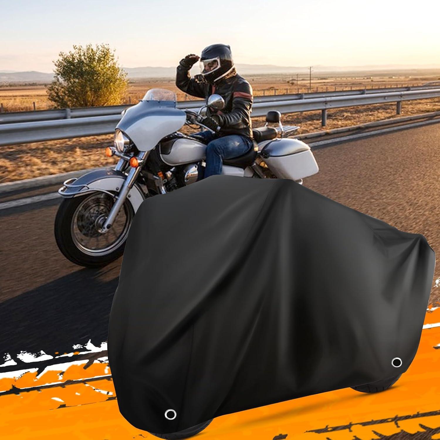Cubierta de Motocicleta Tokept XL Negra Impermeable 243.84 cm