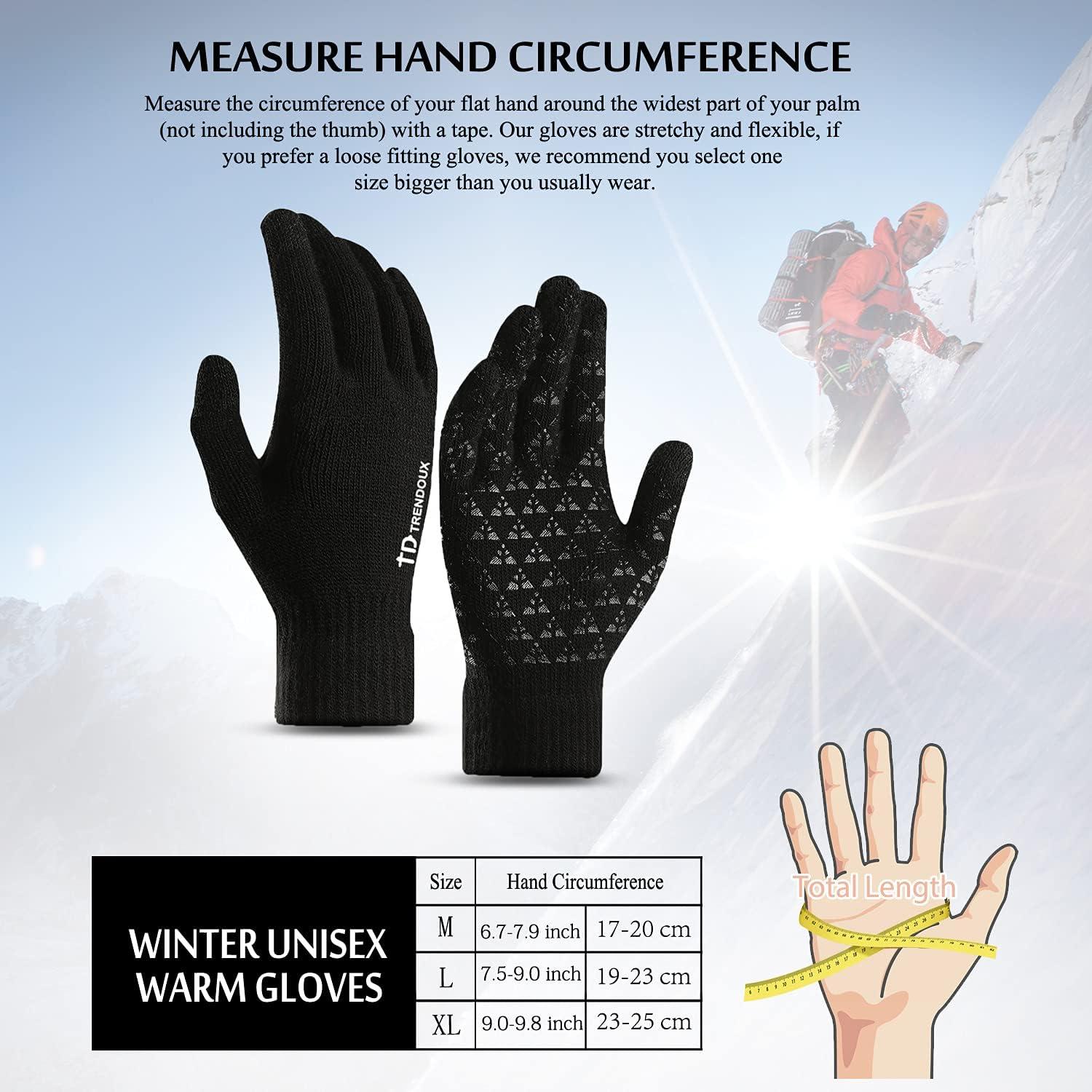 Guantes Térmicos TRENDOUX Unisex con Pantalla Táctil - Negro