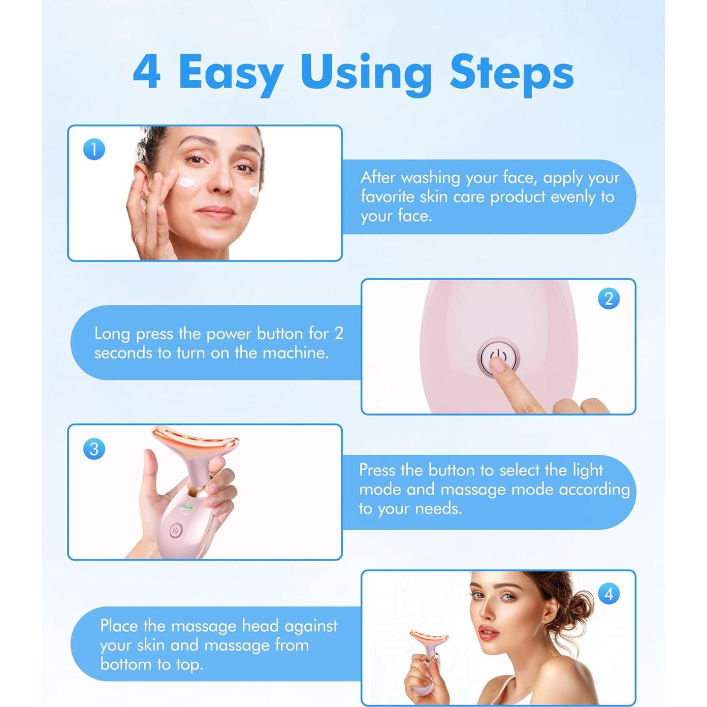 Masajeador Facial Sunpint ES-1081 7 Colores para Arrugas