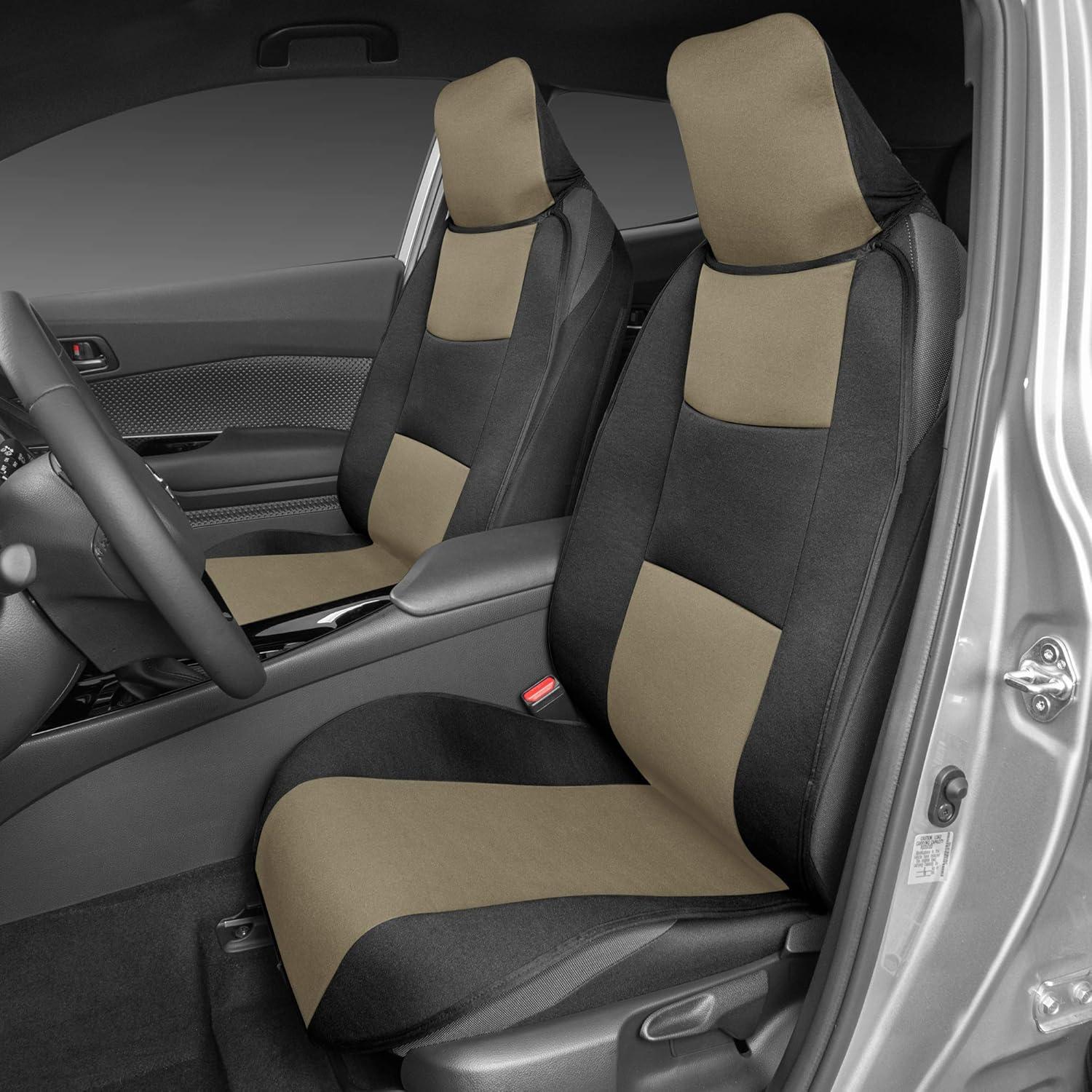 Cubiertas de Asiento Delantero BDK EasyFit Beige - Ajuste Universal