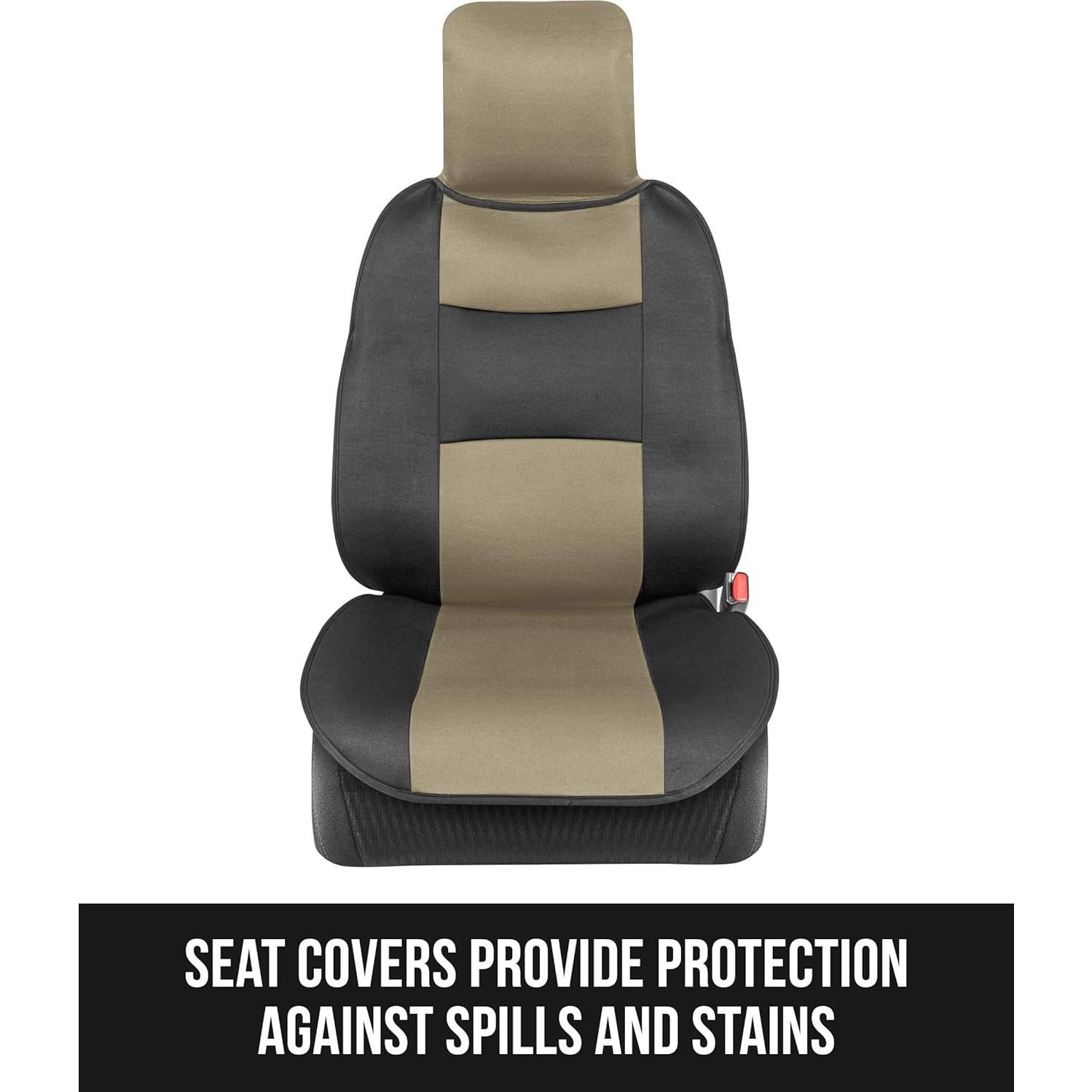 Cubiertas de Asiento Delantero BDK EasyFit Beige - Ajuste Universal