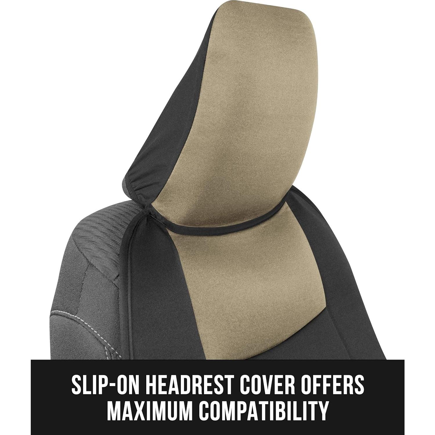 Cubiertas de Asiento Delantero BDK EasyFit Beige - Ajuste Universal