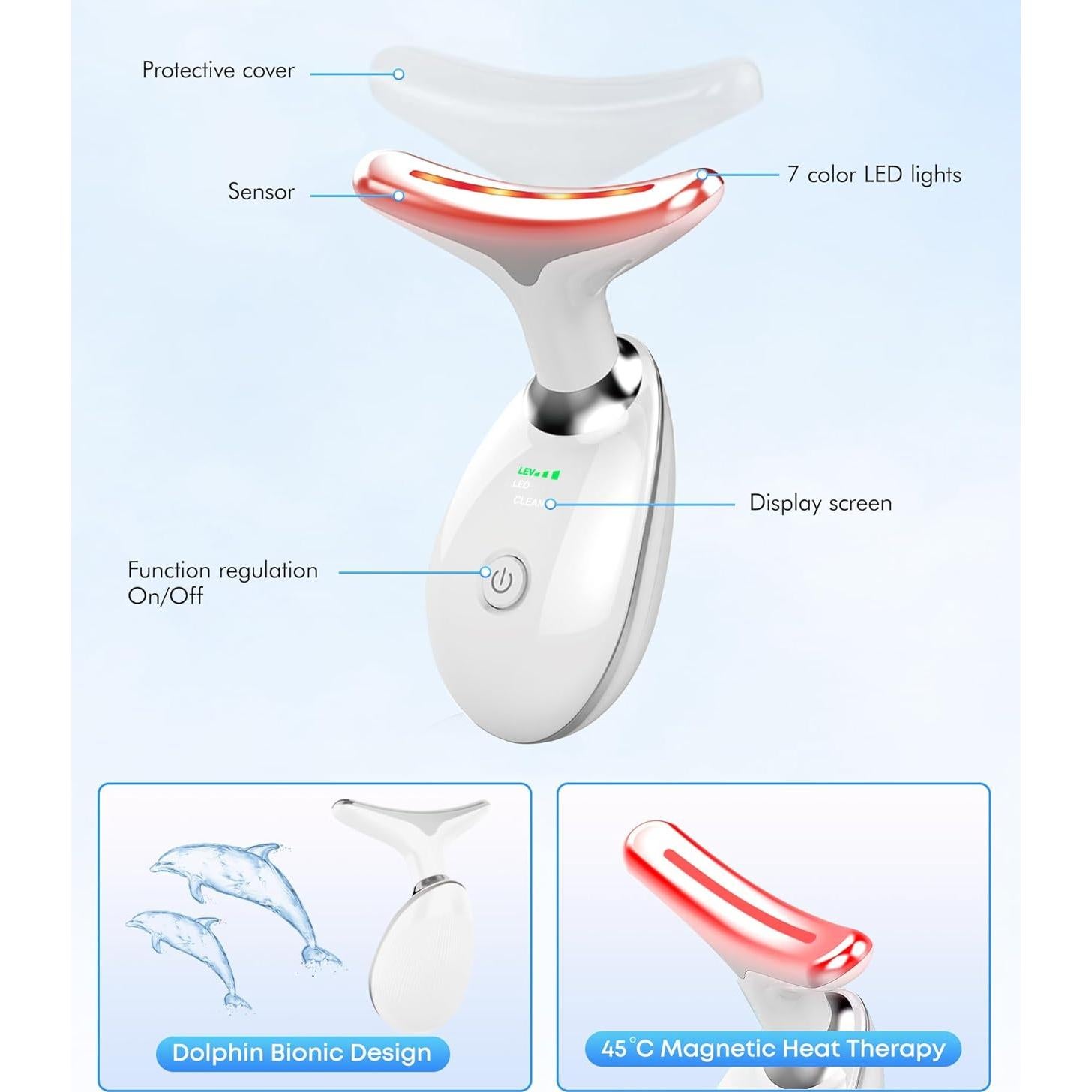Masajeador Facial Sunpint ES-1081 7 Colores y Térmico