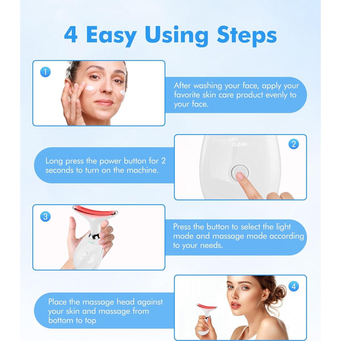 Masajeador Facial Sunpint ES-1081 7 Colores y Térmico