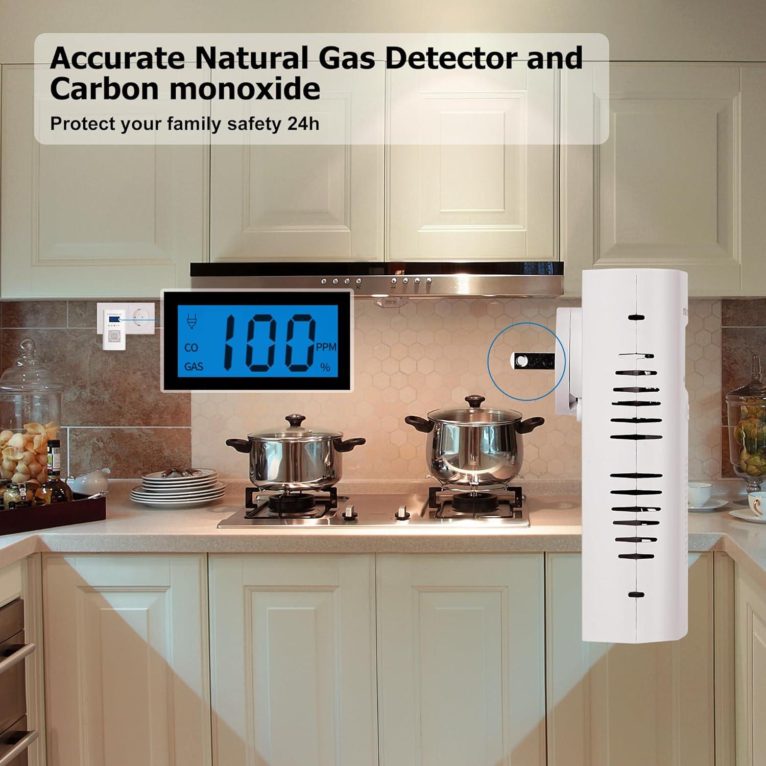 Detector de Gas y Monóxido de Carbono Vzmcov KH-522 Digital
