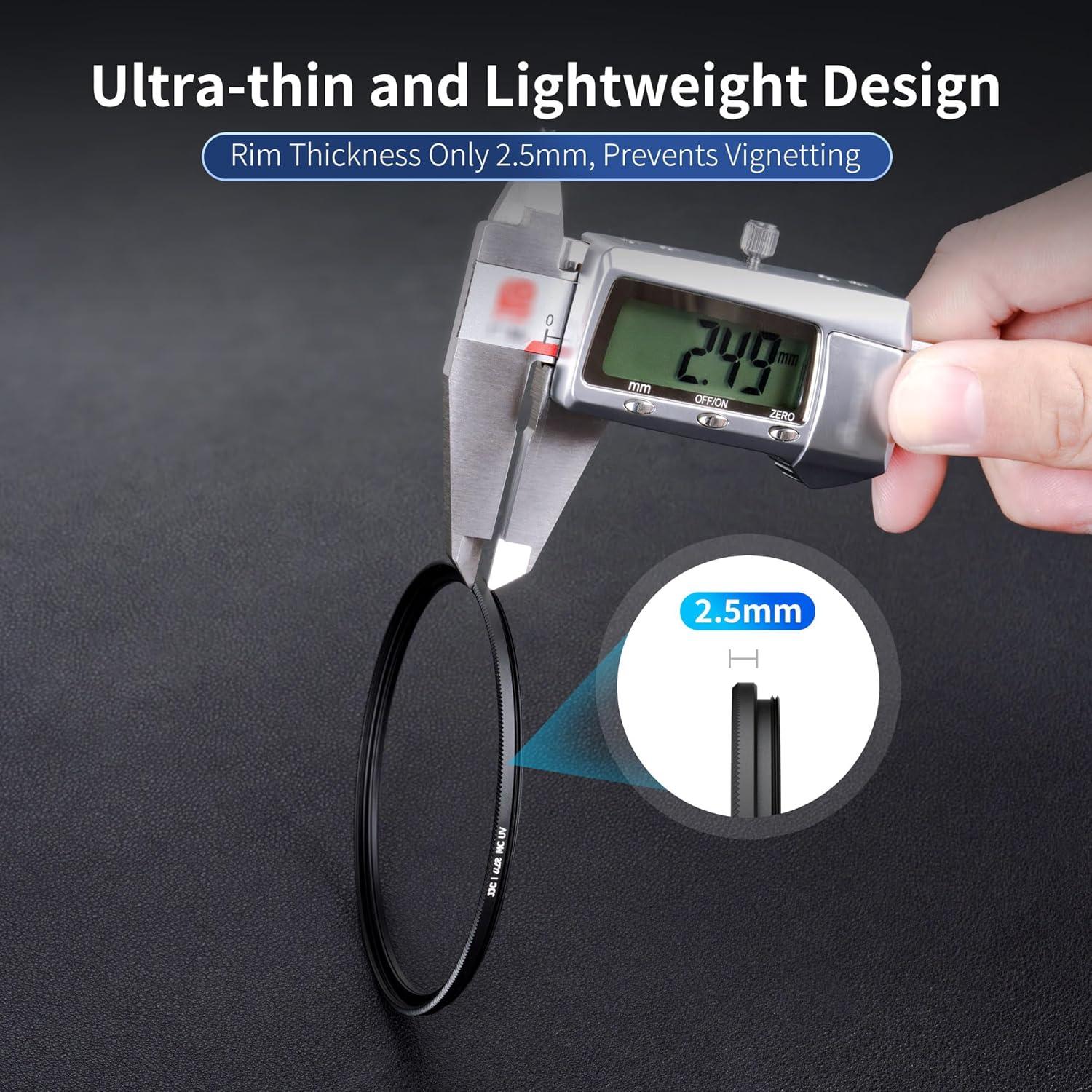 Filtro UV 40.5mm JJC para Cámaras Sony - Ultra-Baja Reflectividad