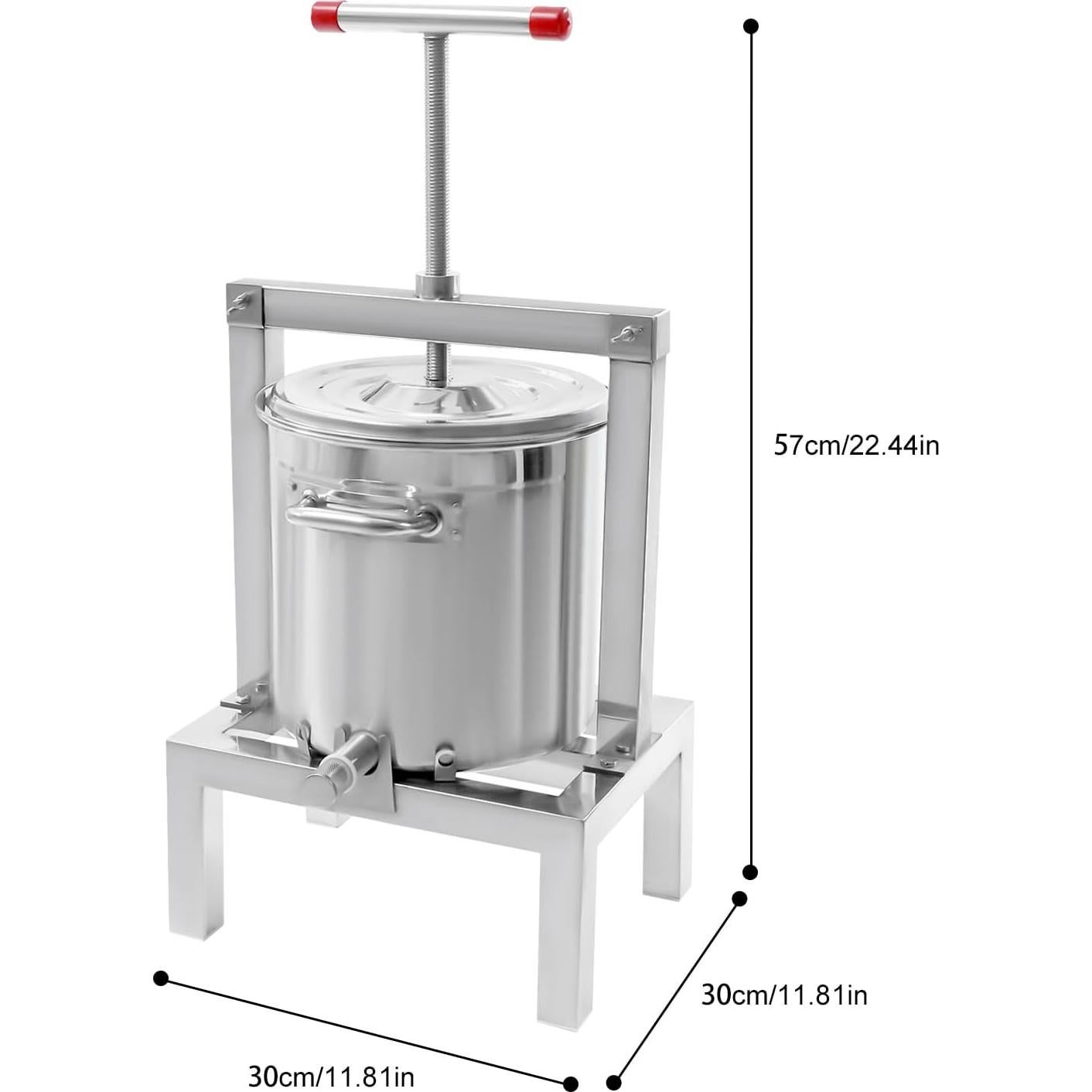Prensa Manual de Miel 10L Acero Inoxidable FFanhia