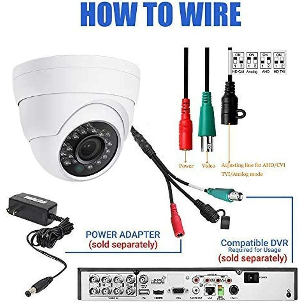 Cámara de Seguridad Dome 2MP Real HD Visión Nocturna 20m