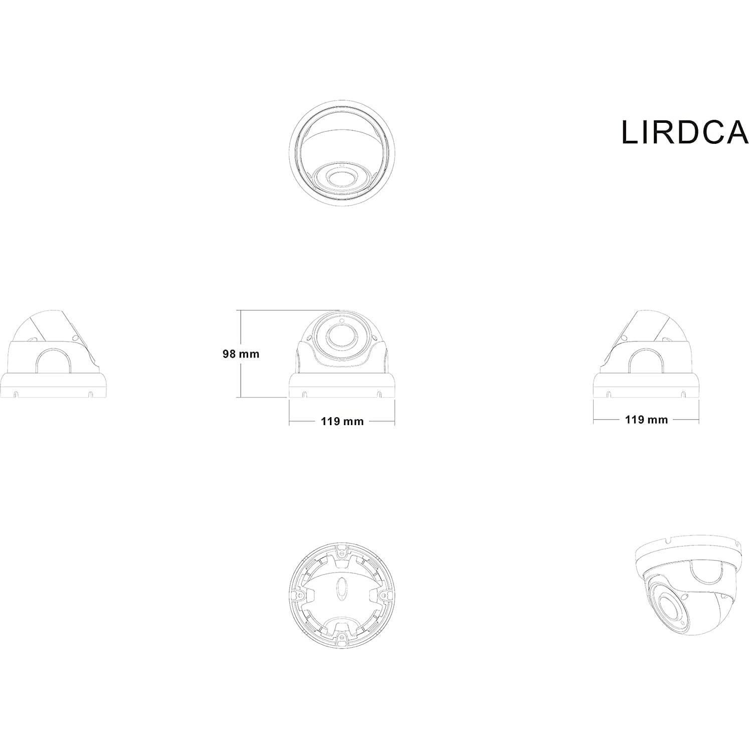 Cámara de Seguridad Dome 2MP Real HD Visión Nocturna 20m