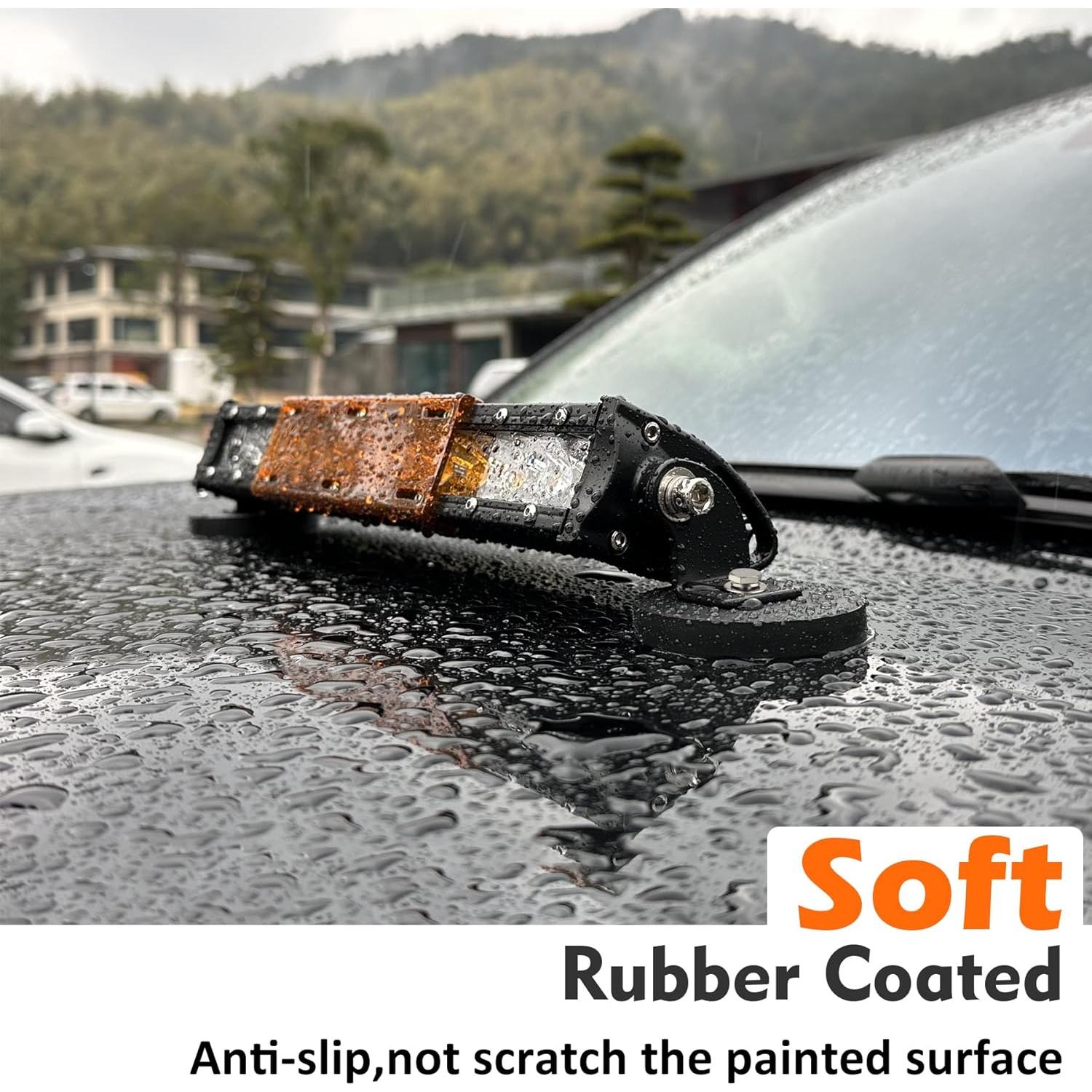 Imán de Neodimio 60lbs Recubierto de Goma 1/4-20 Femenina