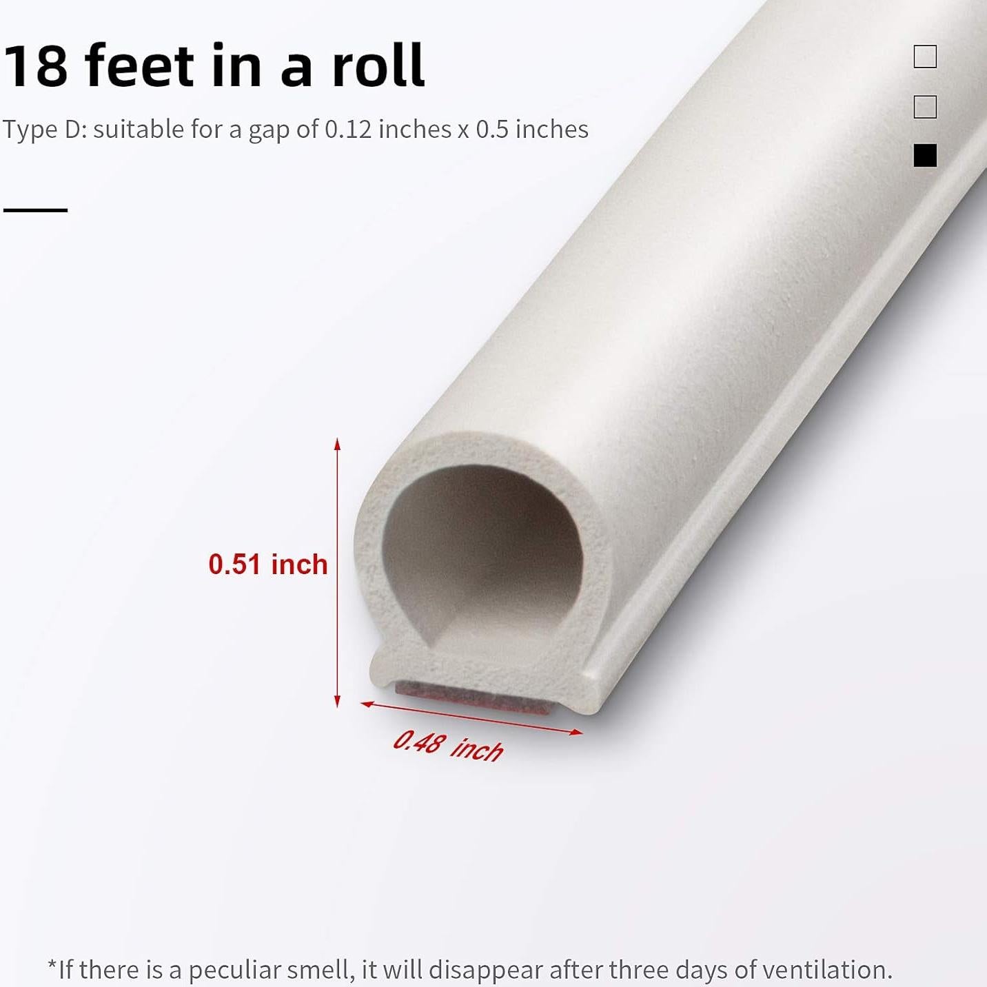 Tira de sellado SZZSAF para puertas y ventanas 5.49m blanca