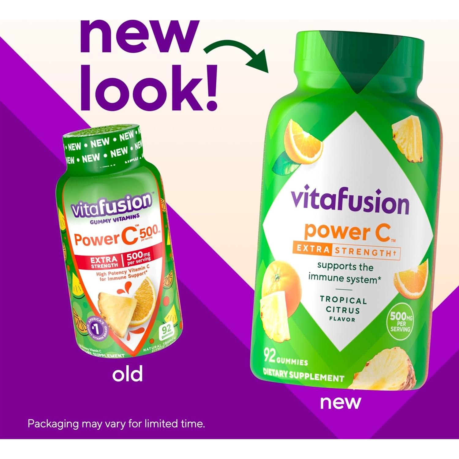 Vitafusion Gummy Vitamina C 500mg Sabor Cítricos Tropicales 92 Unidades