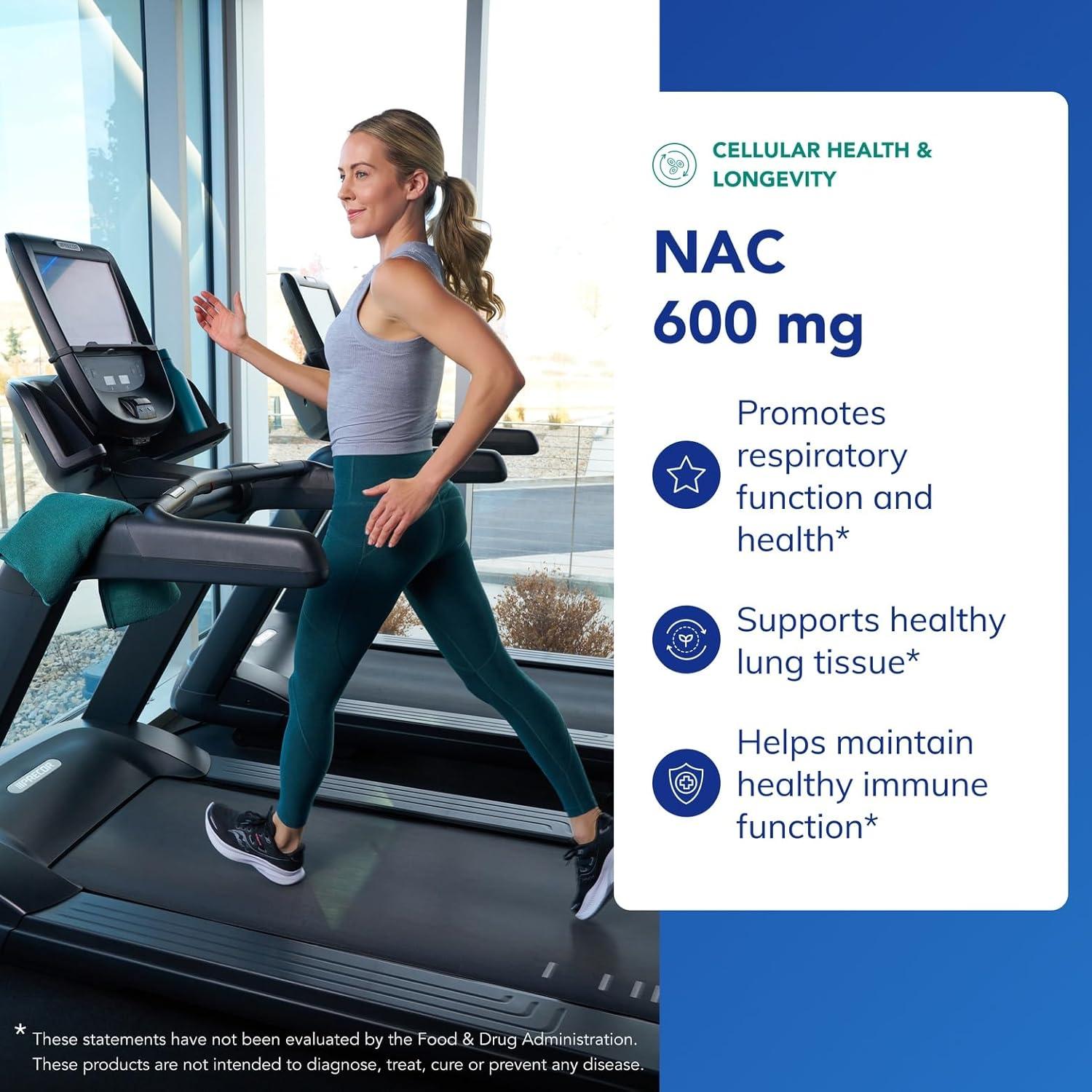 Suplemento N-Acetil Cisteína NAC 600 mg Pure Encapsulations 30 Cápsulas