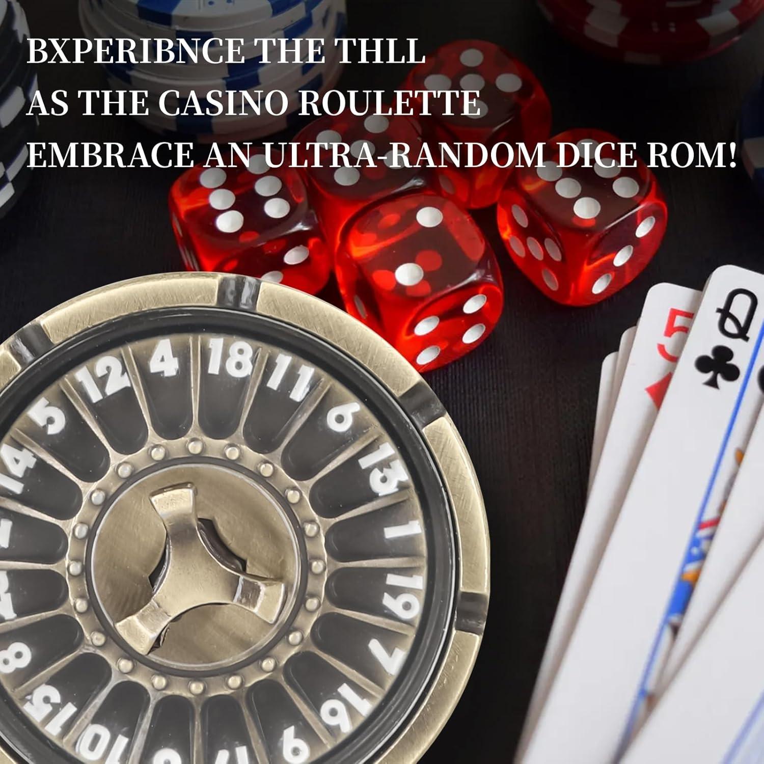 Juego de Dados DND con Rueda de Ruleta GemLore - D20 Metal