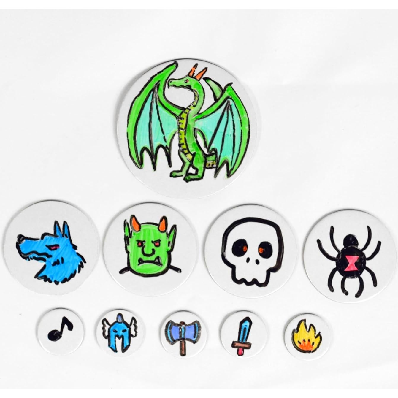 Fichas de Borrado en Seco Apostrophe Games - 52 Piezas Reutilizables