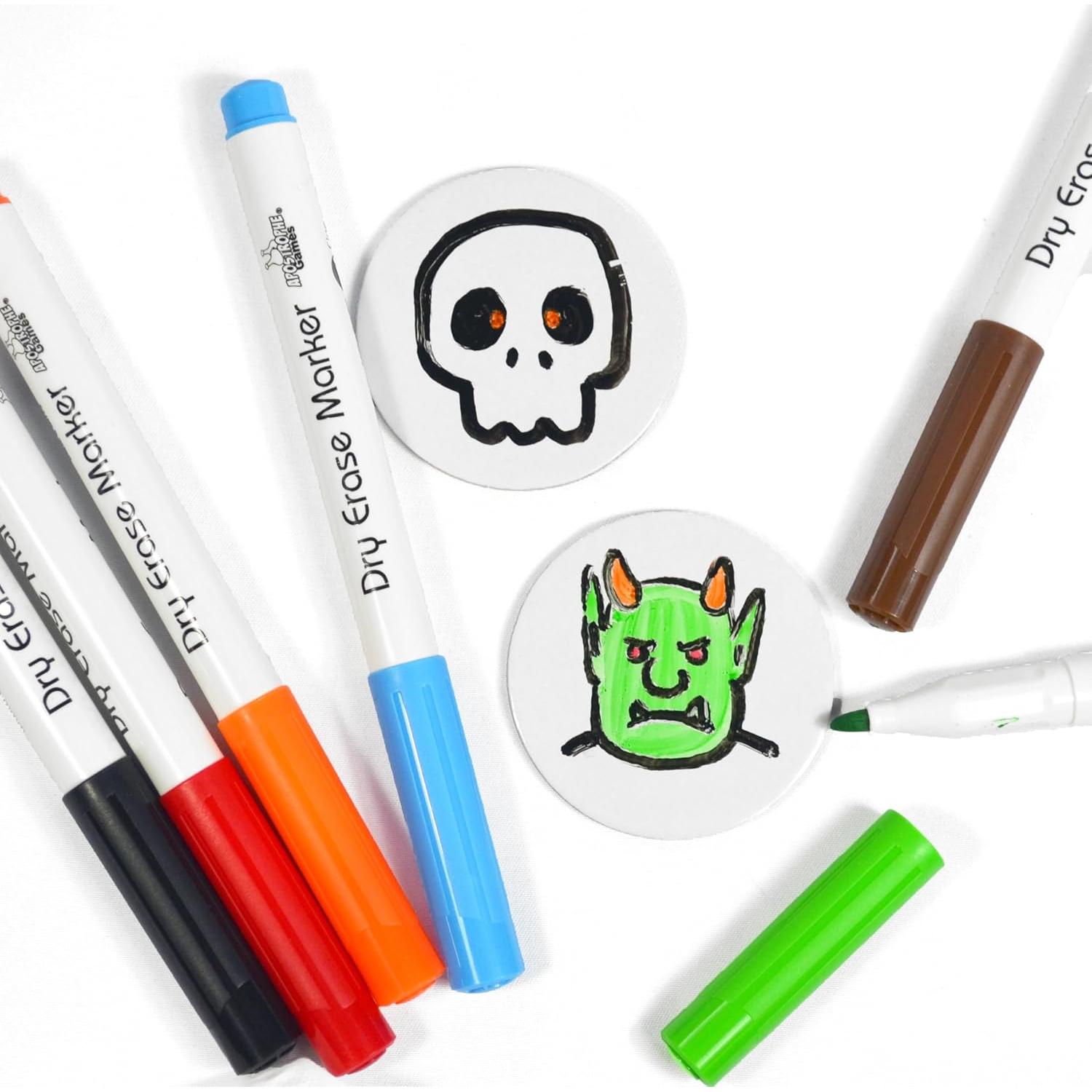 Fichas de Borrado en Seco Apostrophe Games - 52 Piezas Reutilizables