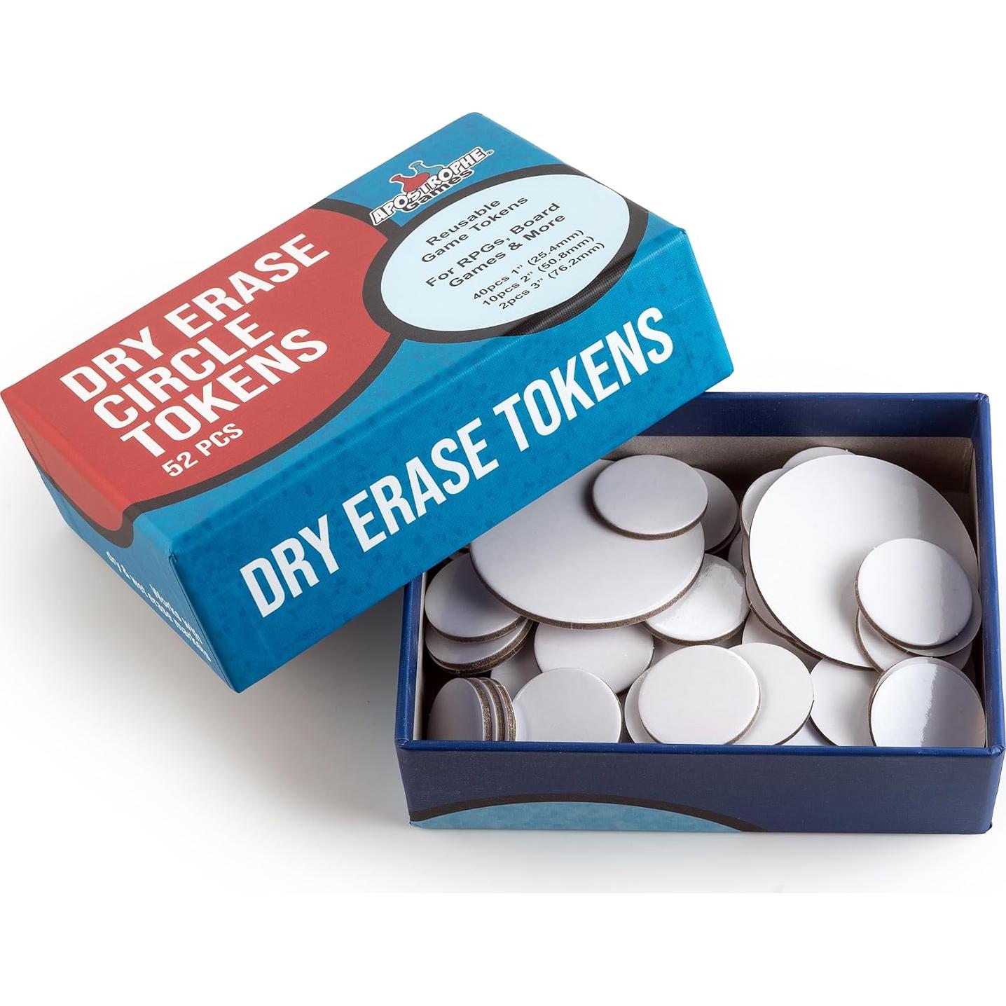 Fichas de Borrado en Seco Apostrophe Games - 52 Piezas Reutilizables