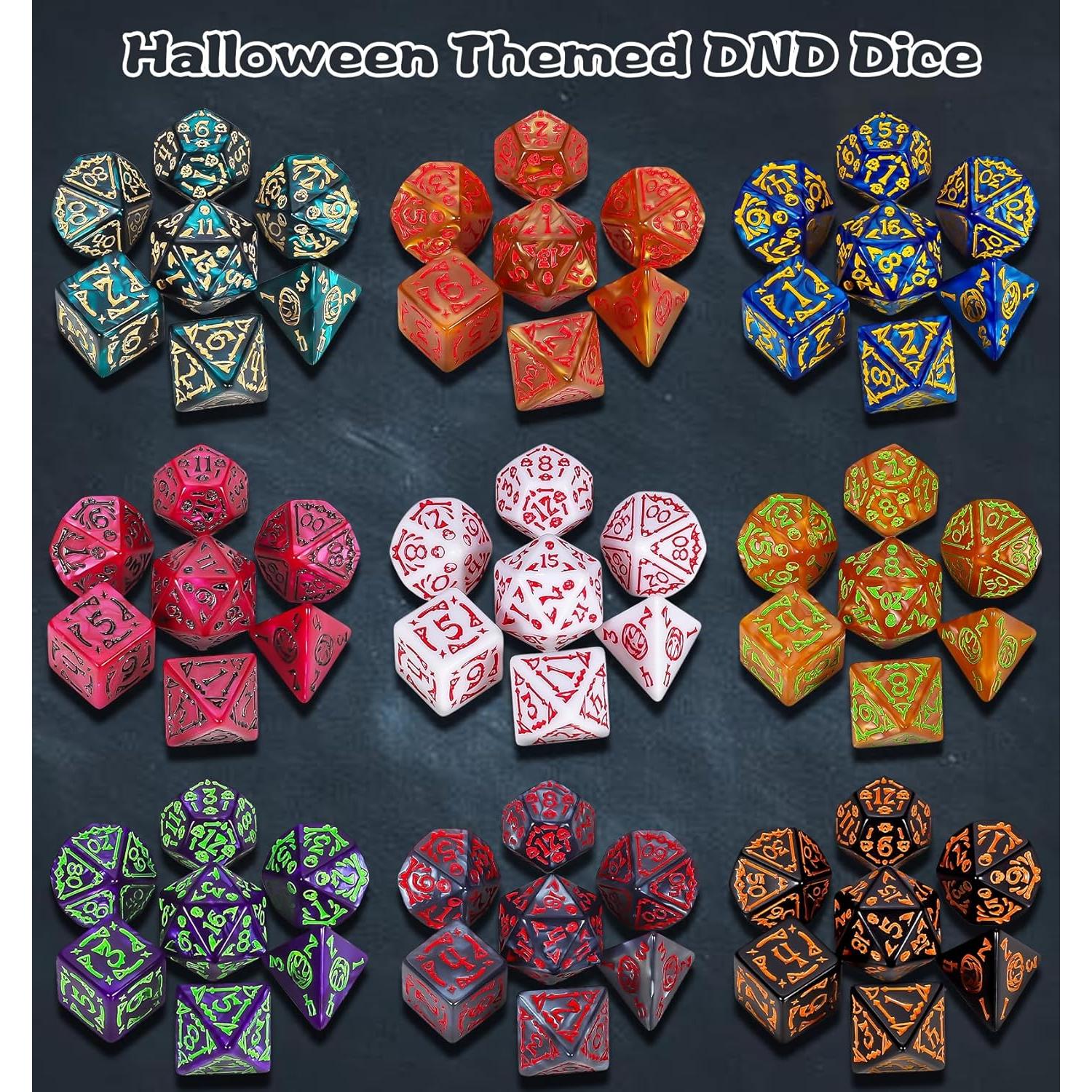 Conjunto de Dados Poliedricos CiaraQ - 182 Piezas para D&D