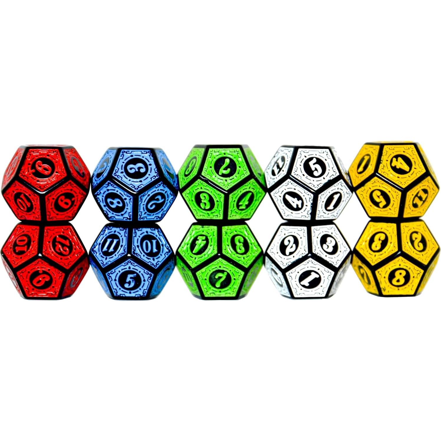 Paquete de 10 Dados D12 Colores Mezclados SmartDealsPro