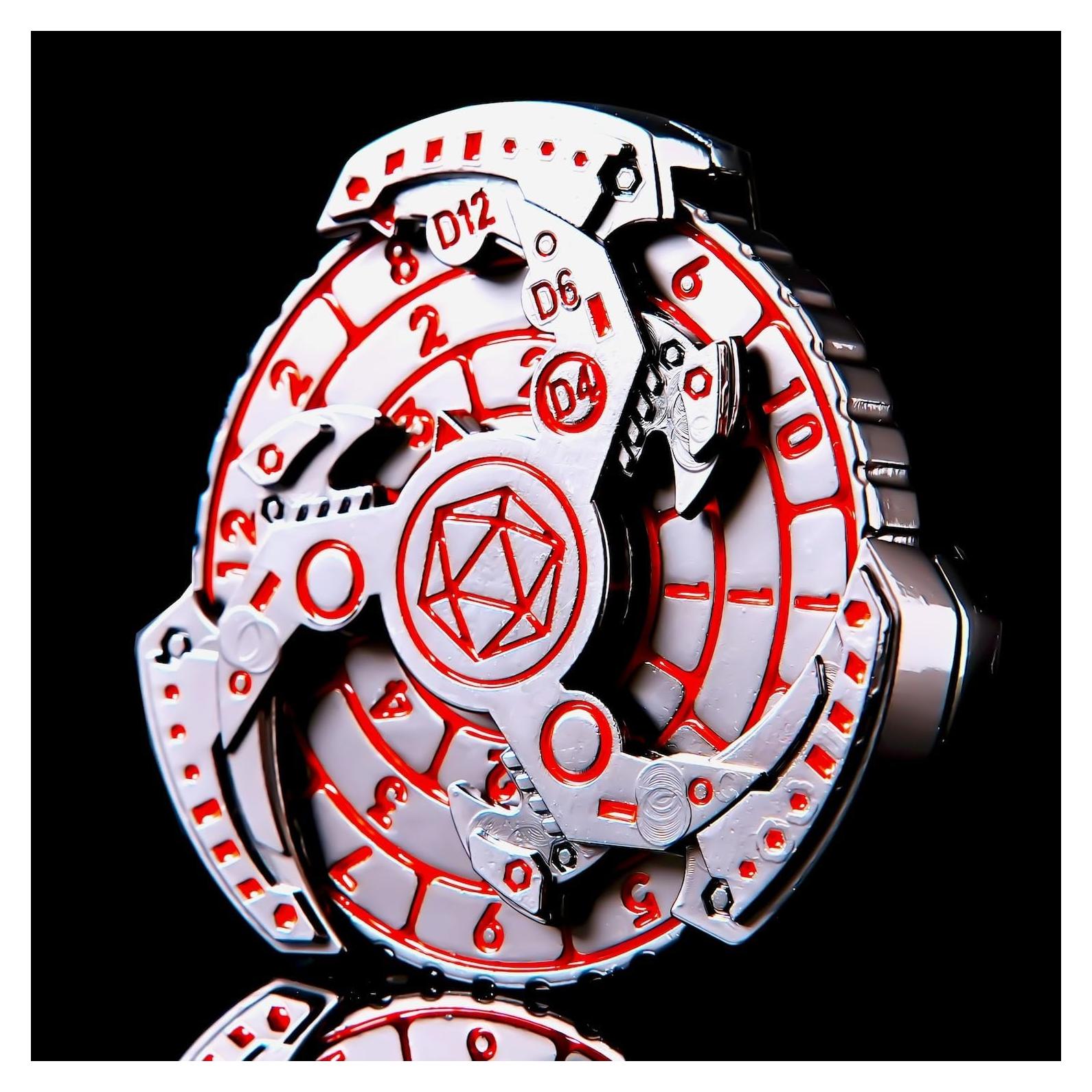 Juego de Dados DND 7-en-1 FTNNGIME Metal Negro Plateado