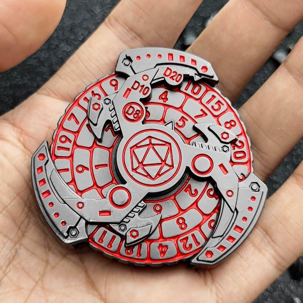 Juego de Dados DND 7-en-1 FTNNGIME Metal Negro Plateado