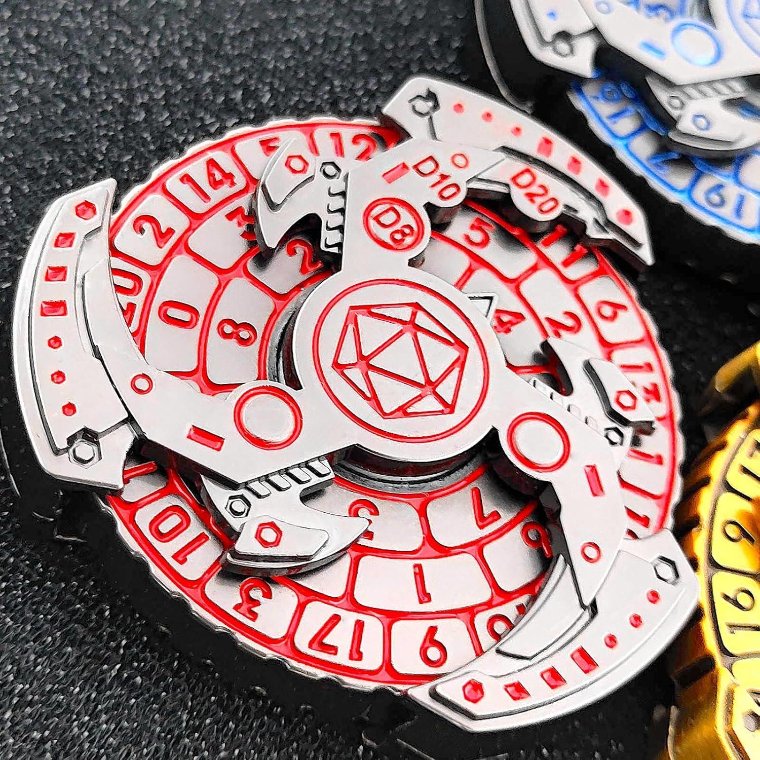 Juego de Dados DND 7-en-1 FTNNGIME Metal Negro Plateado