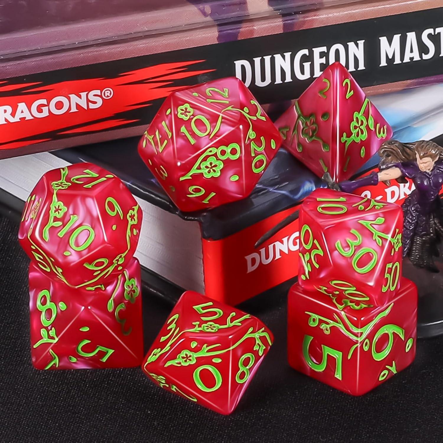 Conjunto de Dados Poliedricos CiaraQ 42pcs con 6 Bolsas D&D