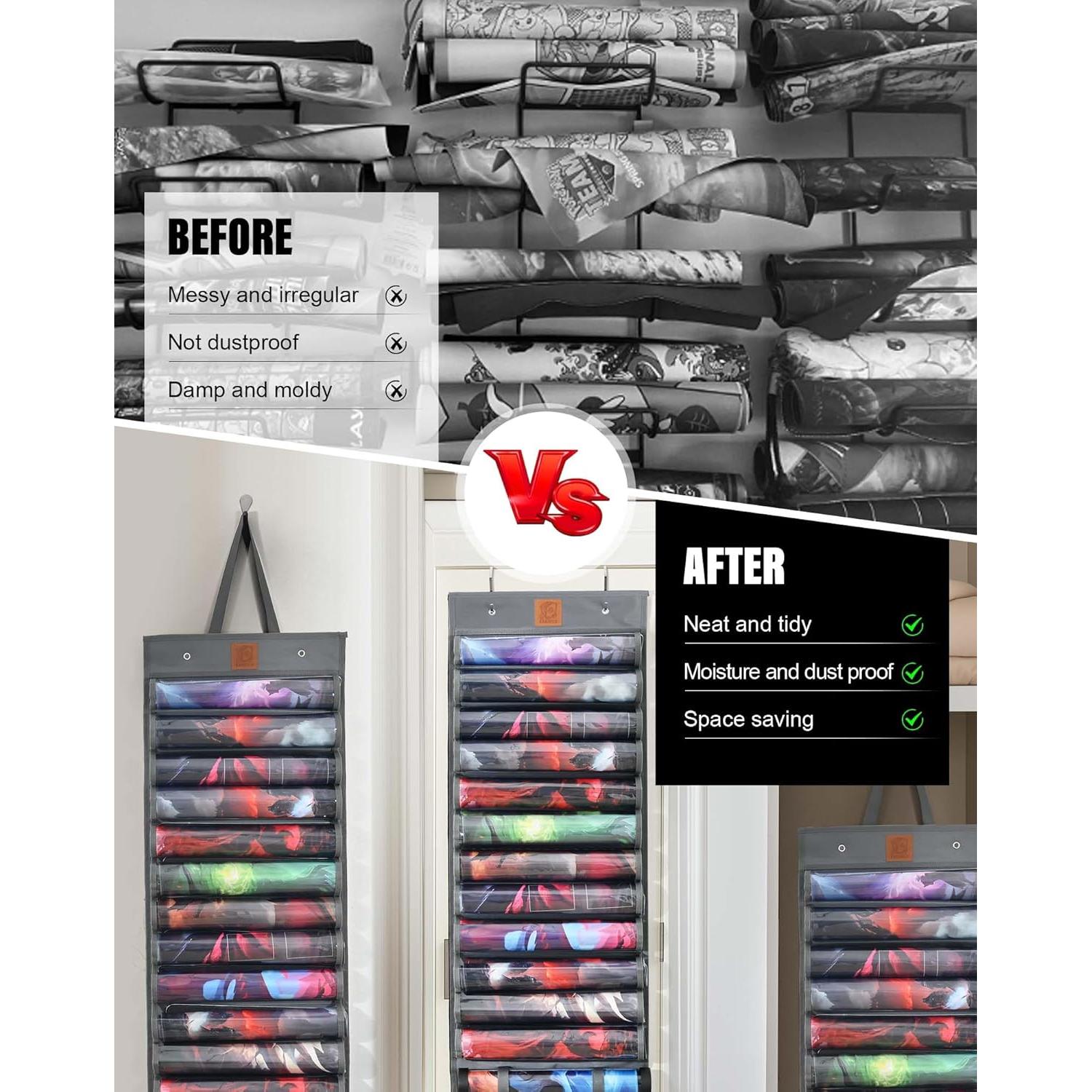 Soporte de Tapetes Kabinka 12+1 Tubos Gris Organizador