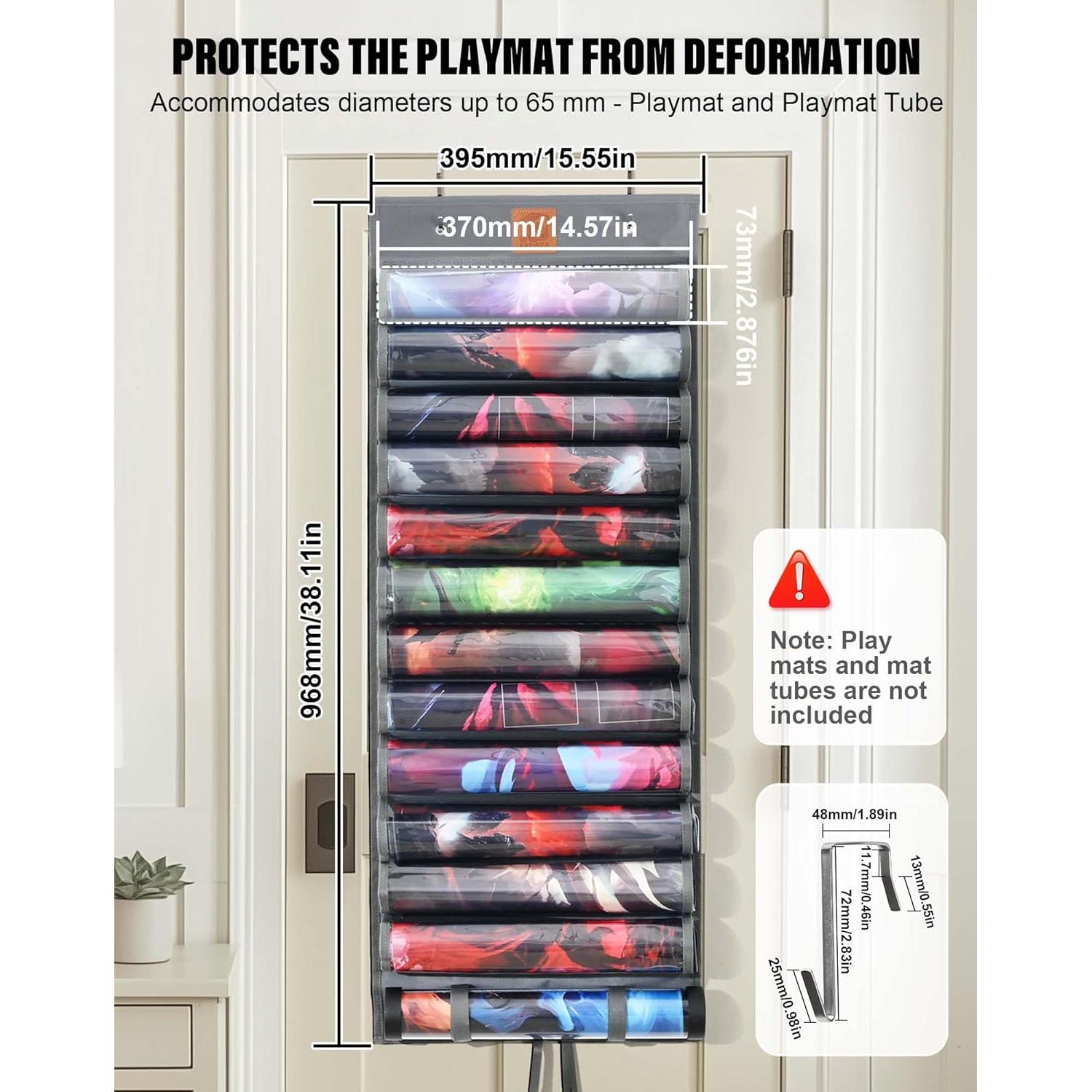 Soporte de Tapetes Kabinka 12+1 Tubos Gris Organizador