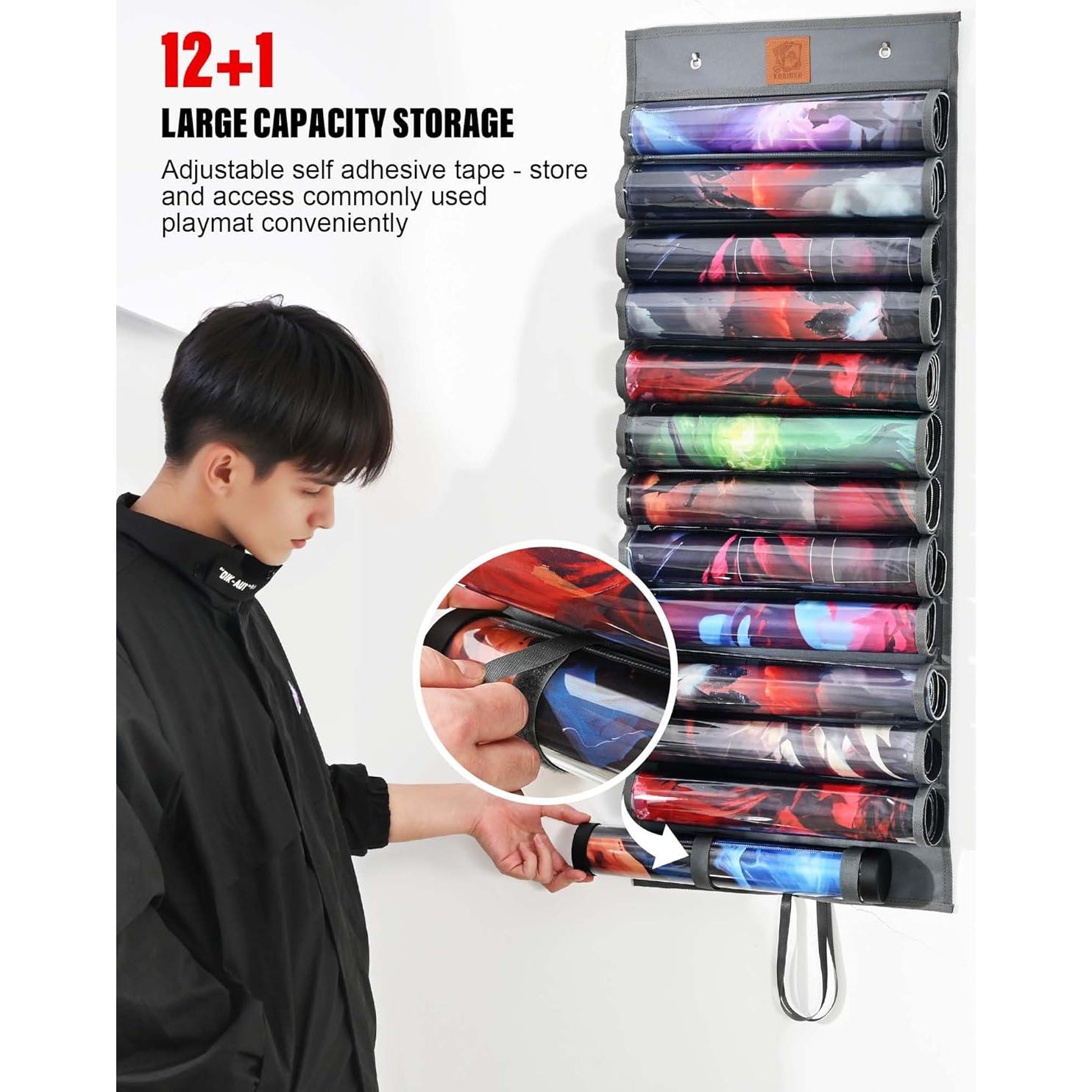 Soporte de Tapetes Kabinka 12+1 Tubos Gris Organizador