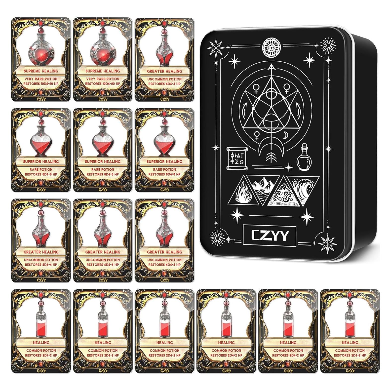 Juego de Tarjetas de Poción de Curación CZYY - 15 Fichas Acrílicas
