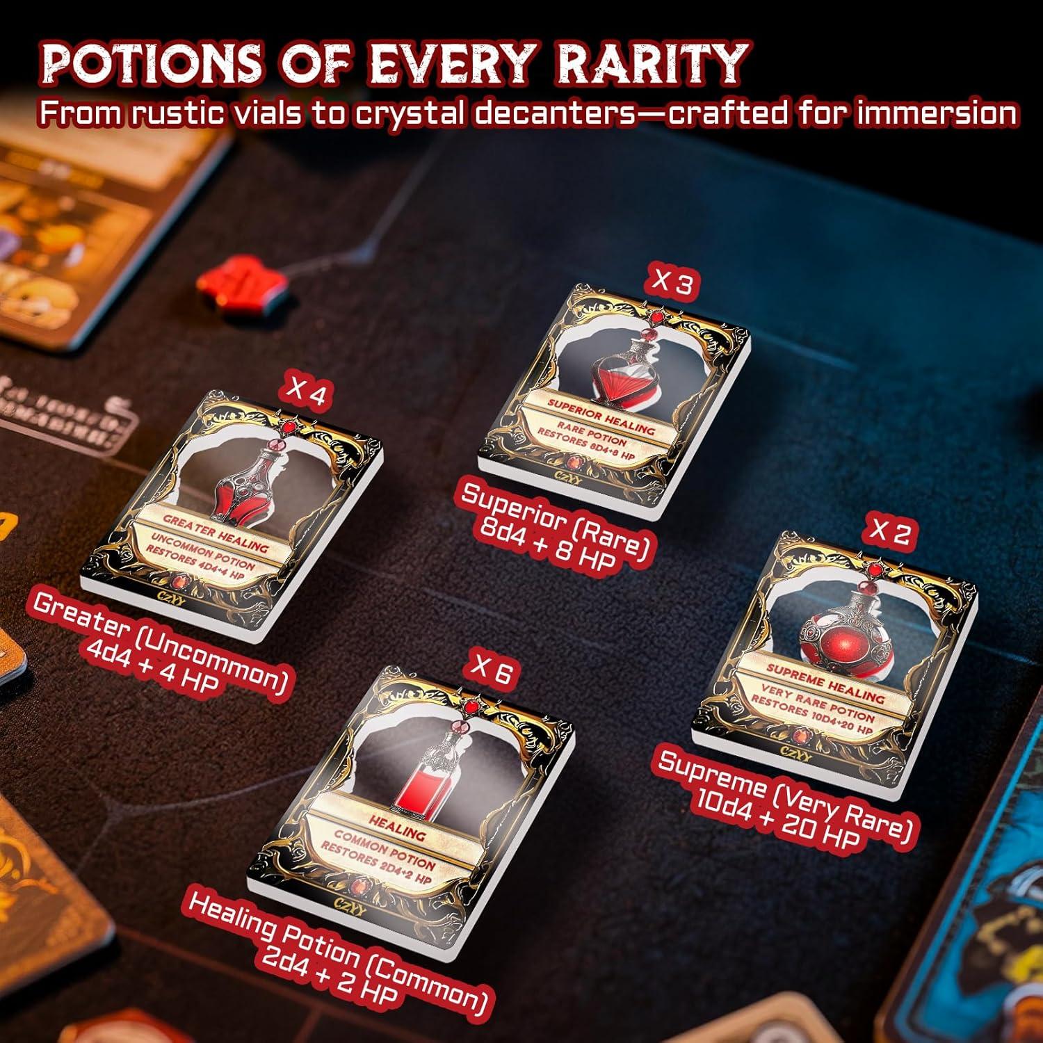 Juego de Tarjetas de Poción de Curación CZYY - 15 Fichas Acrílicas