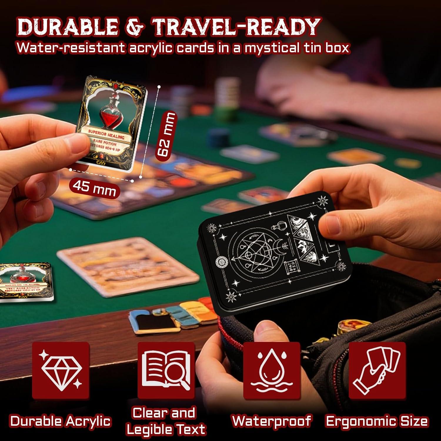 Juego de Tarjetas de Poción de Curación CZYY - 15 Fichas Acrílicas